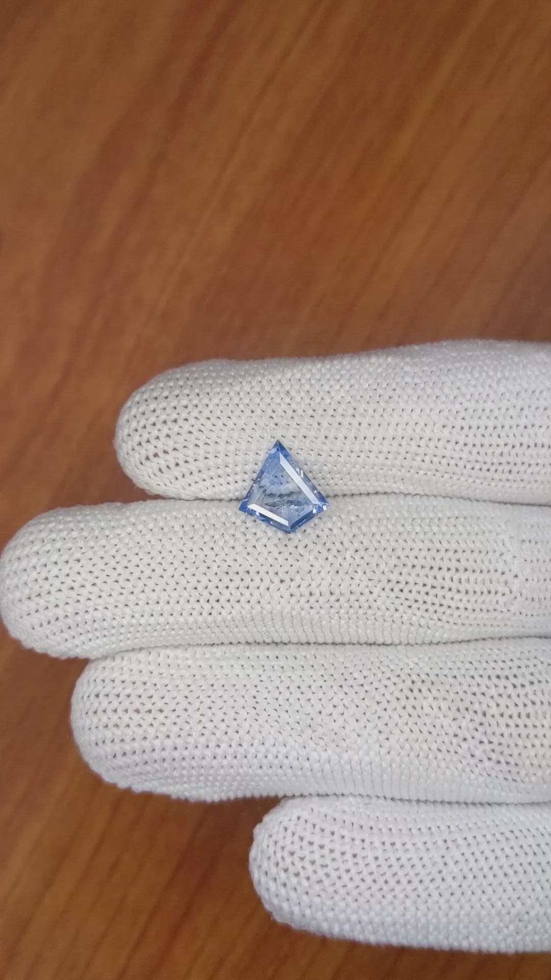 1.36 Ct. Blue Sapphire from Ceylon (Sri Lanka) Size Video