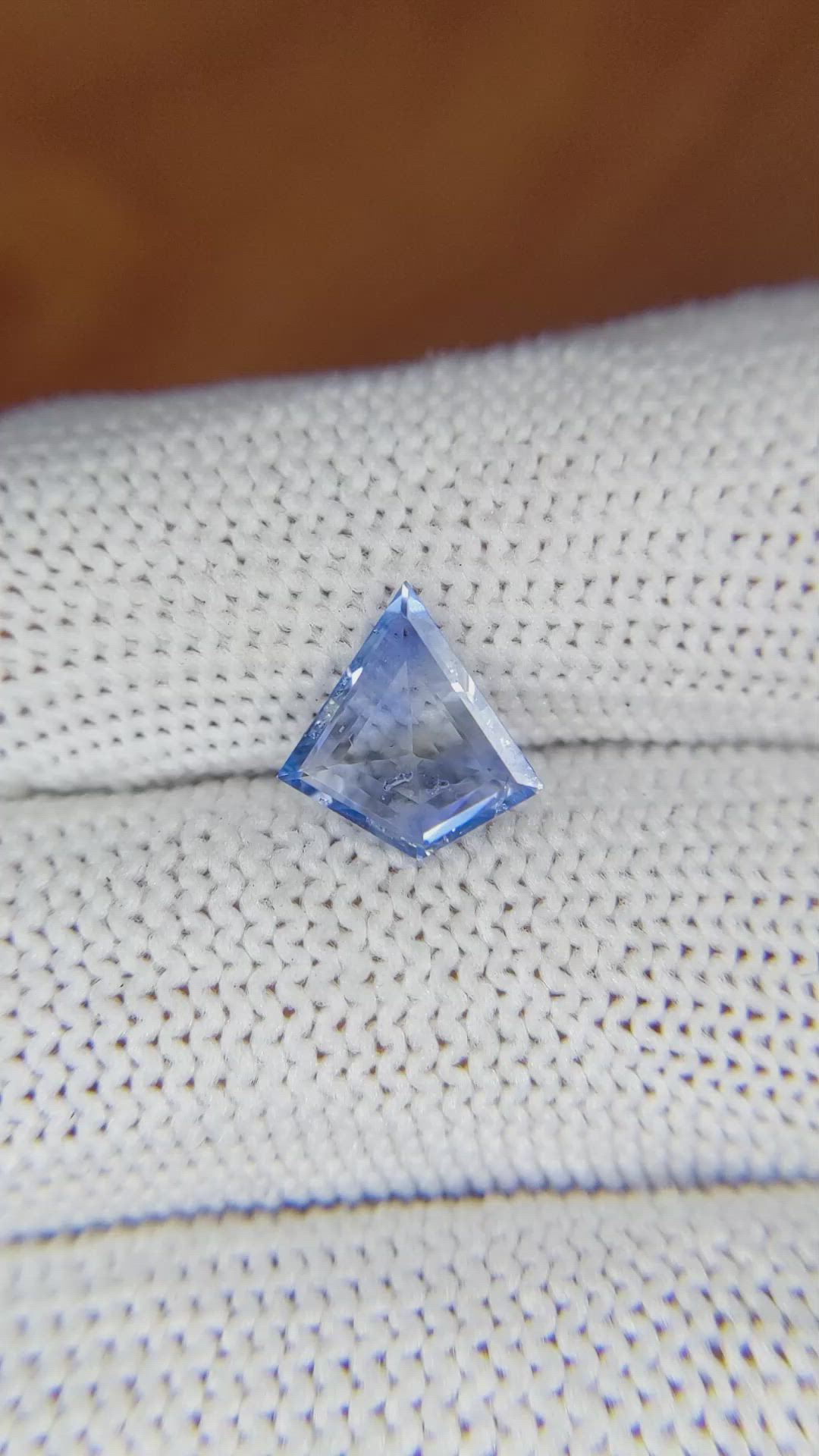 1.36 Ct. Blue Sapphire from Ceylon (Sri Lanka) Size Video