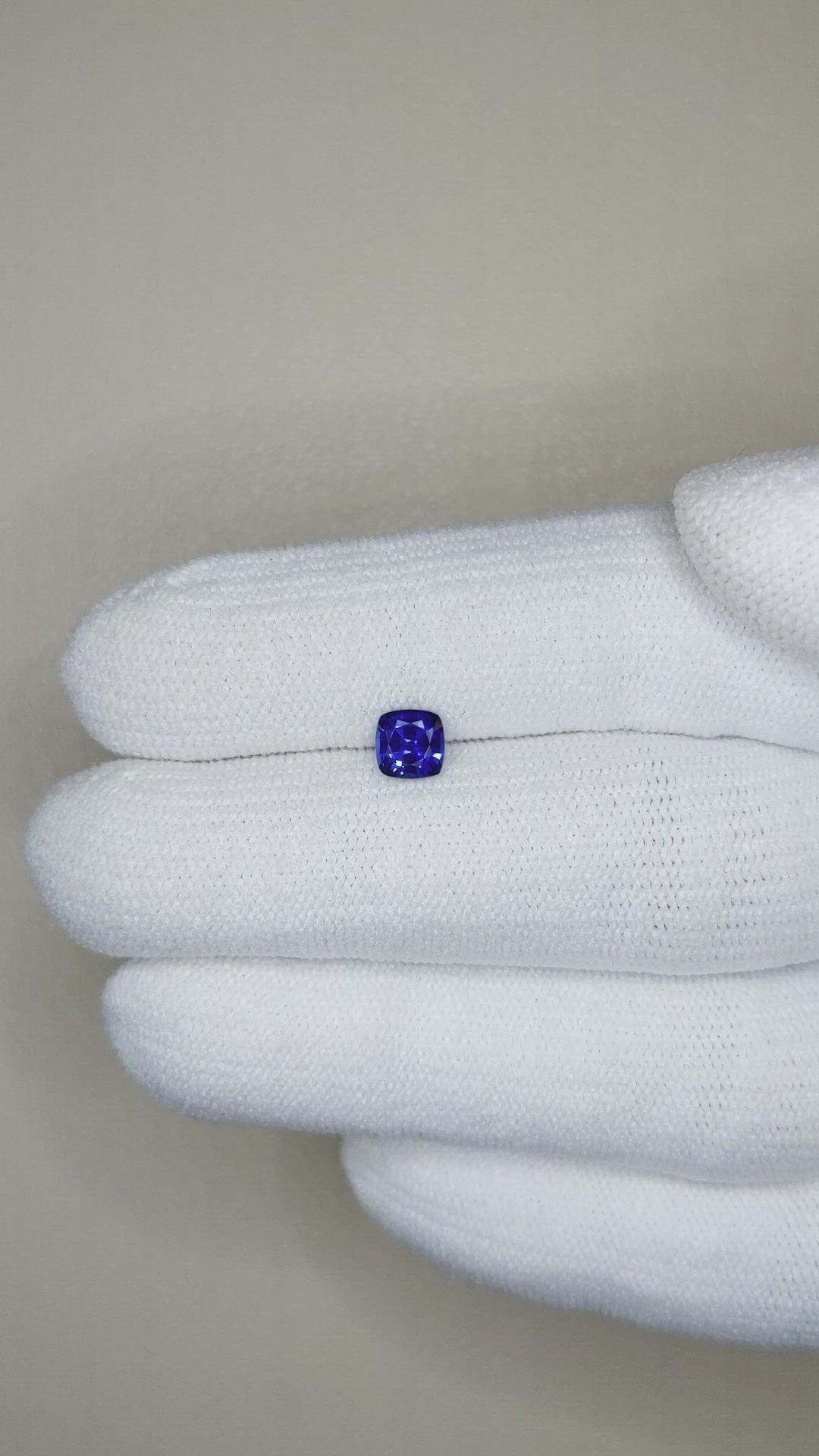 0.57 Ct. Blue Sapphire from Ceylon (Sri Lanka) Size Video