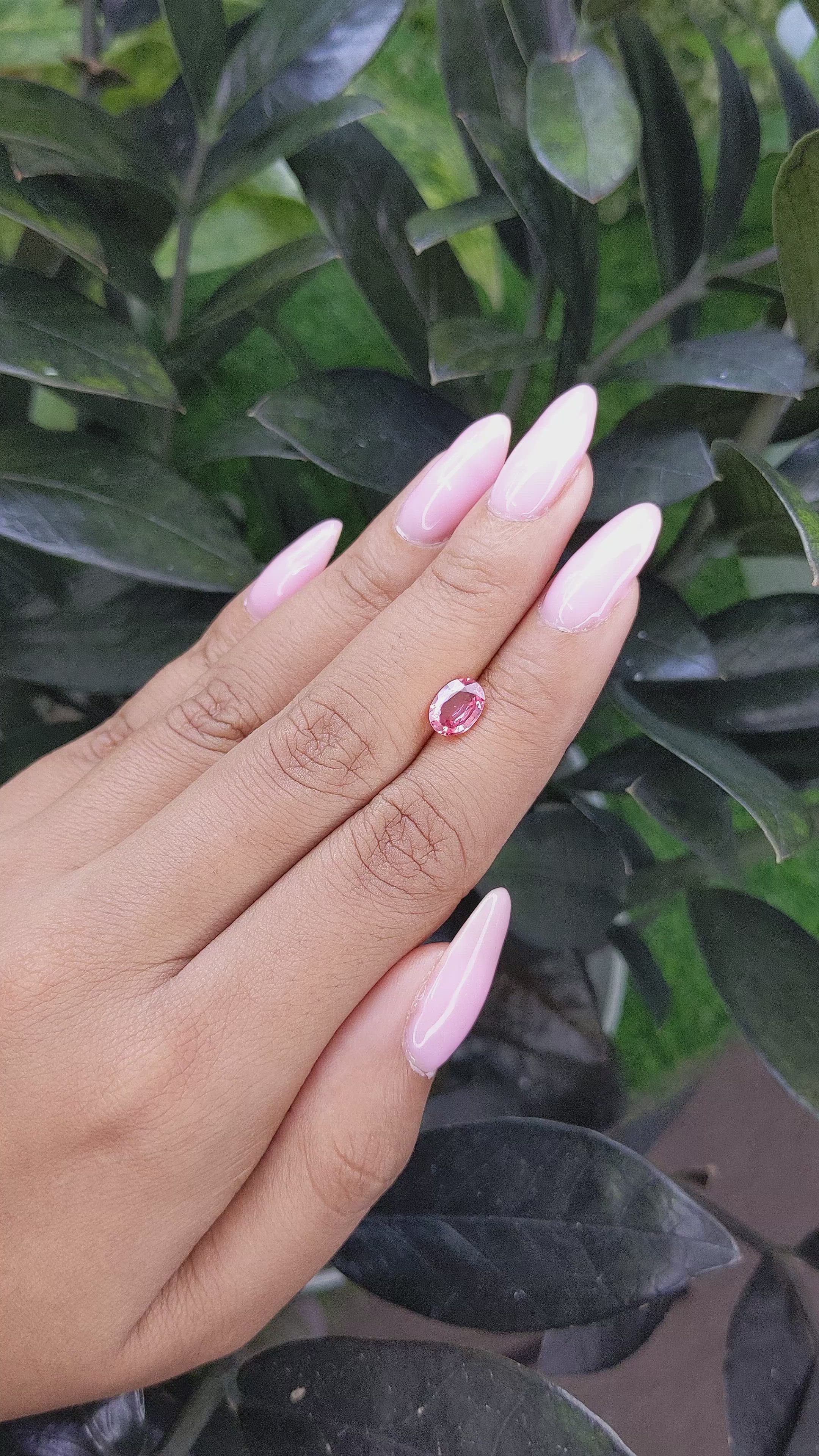 1.08 Ct. Padparadscha Sapphire from Madagascar Size Video