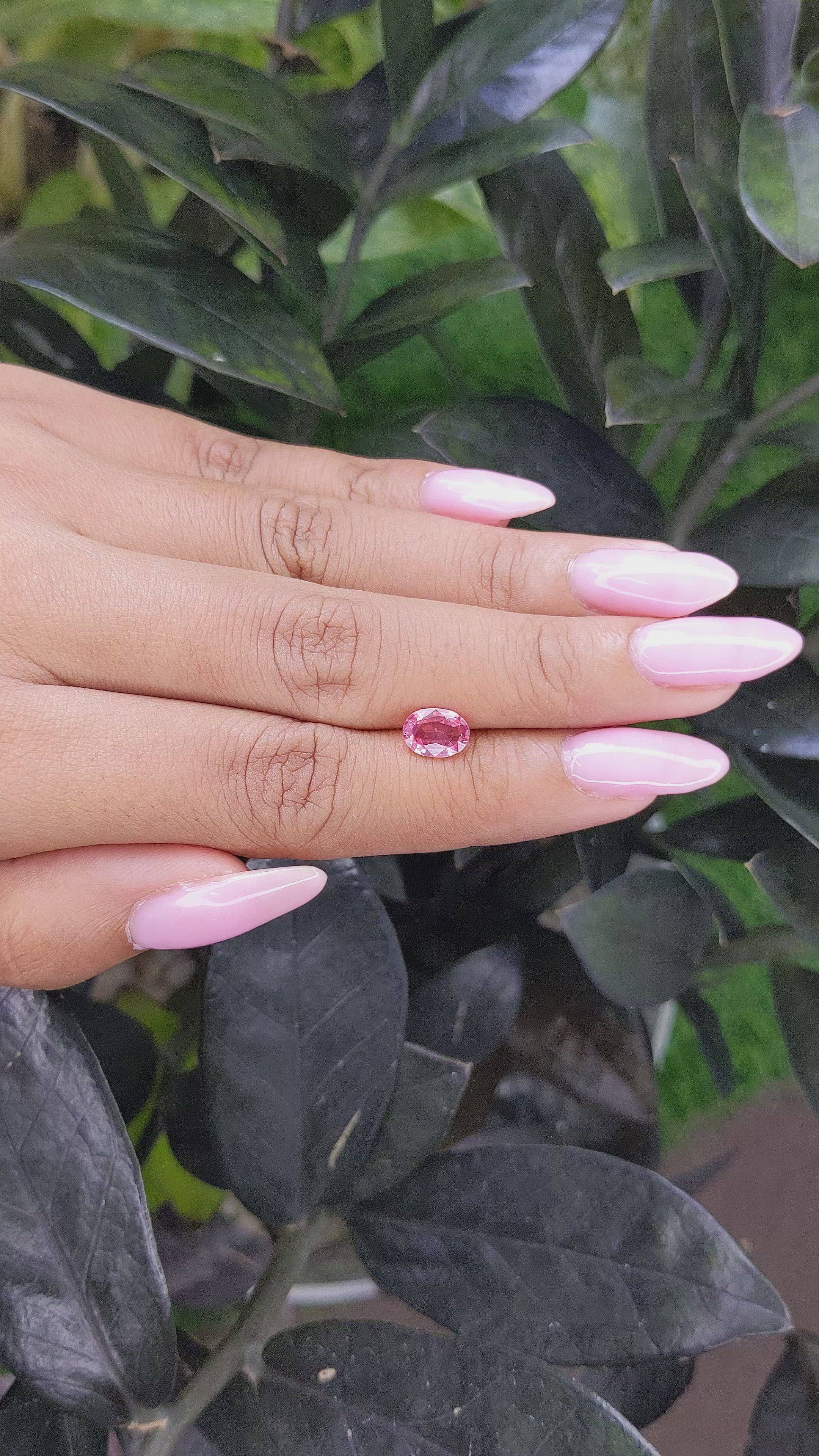 1.08 Ct. Padparadscha Sapphire from Madagascar Size Video