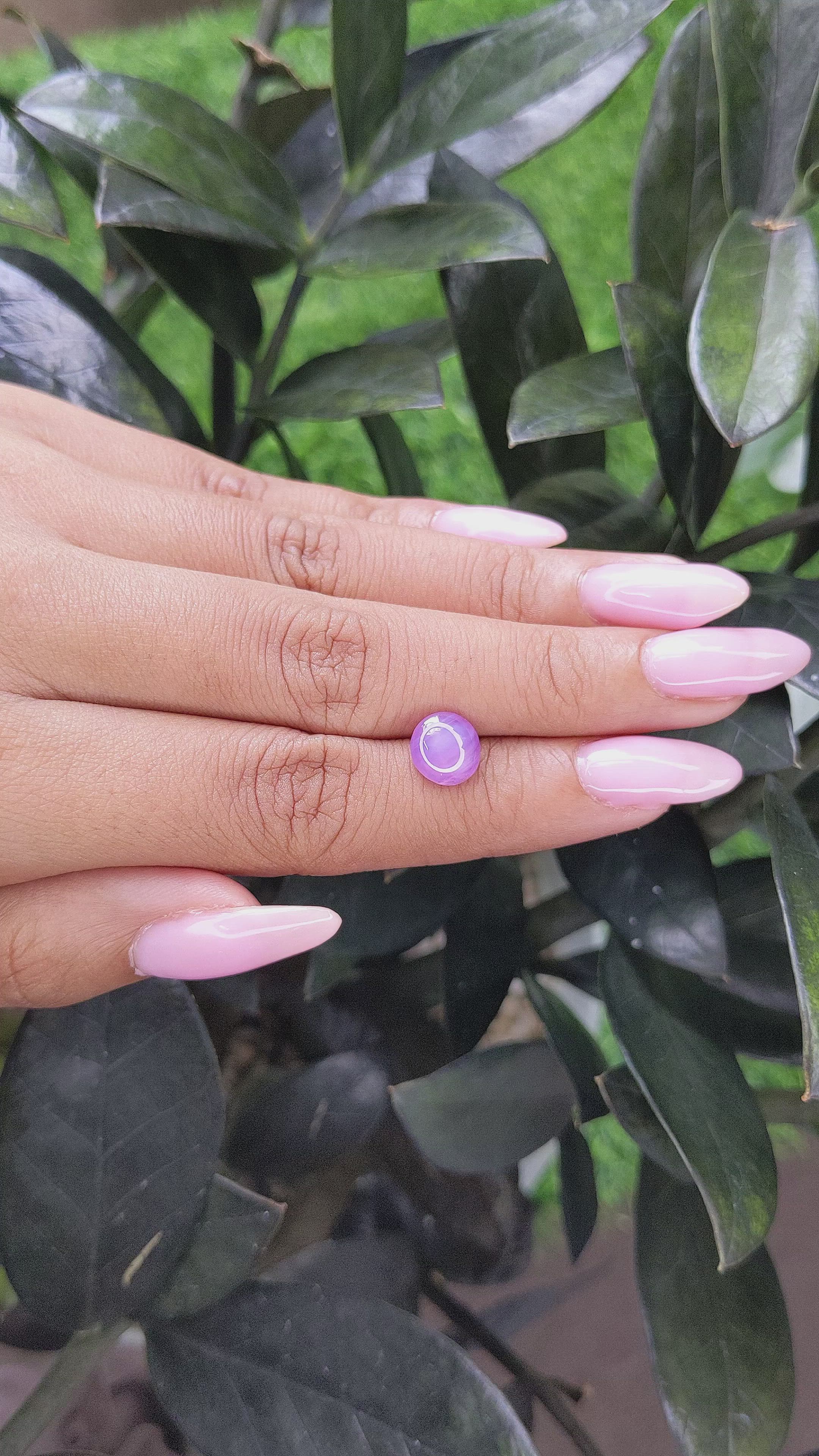 2.78 Ct. Pink Star Sapphire from Ceylon (Sri Lanka) Size Video