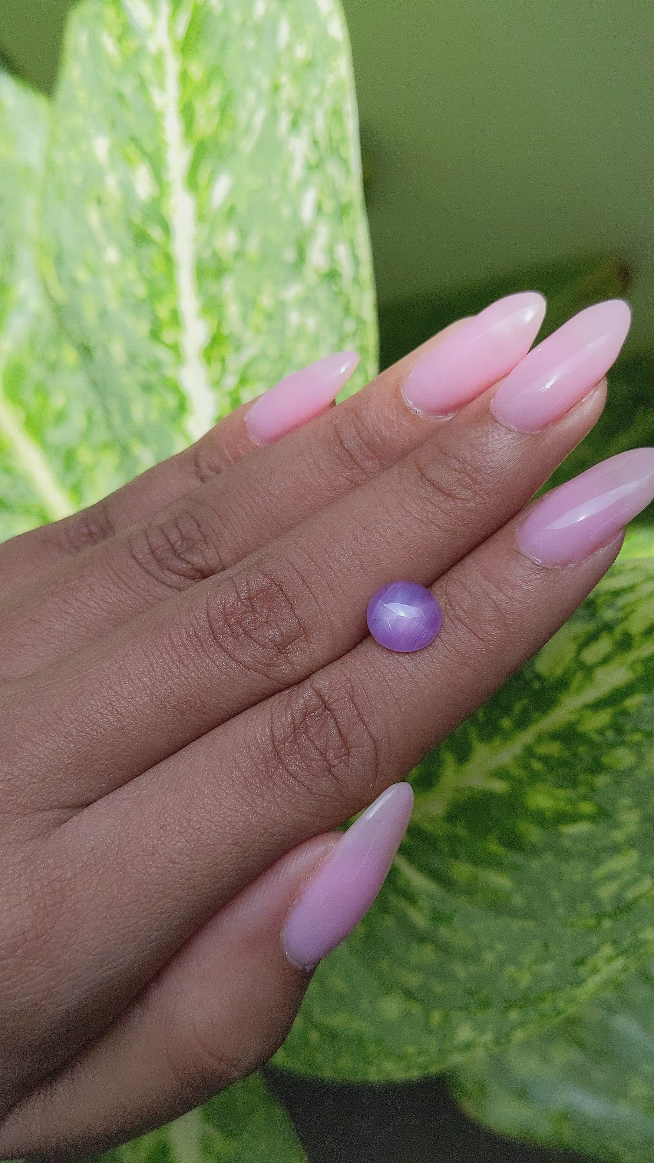 2.78 Ct. Pink Star Sapphire from Ceylon (Sri Lanka) Size Video