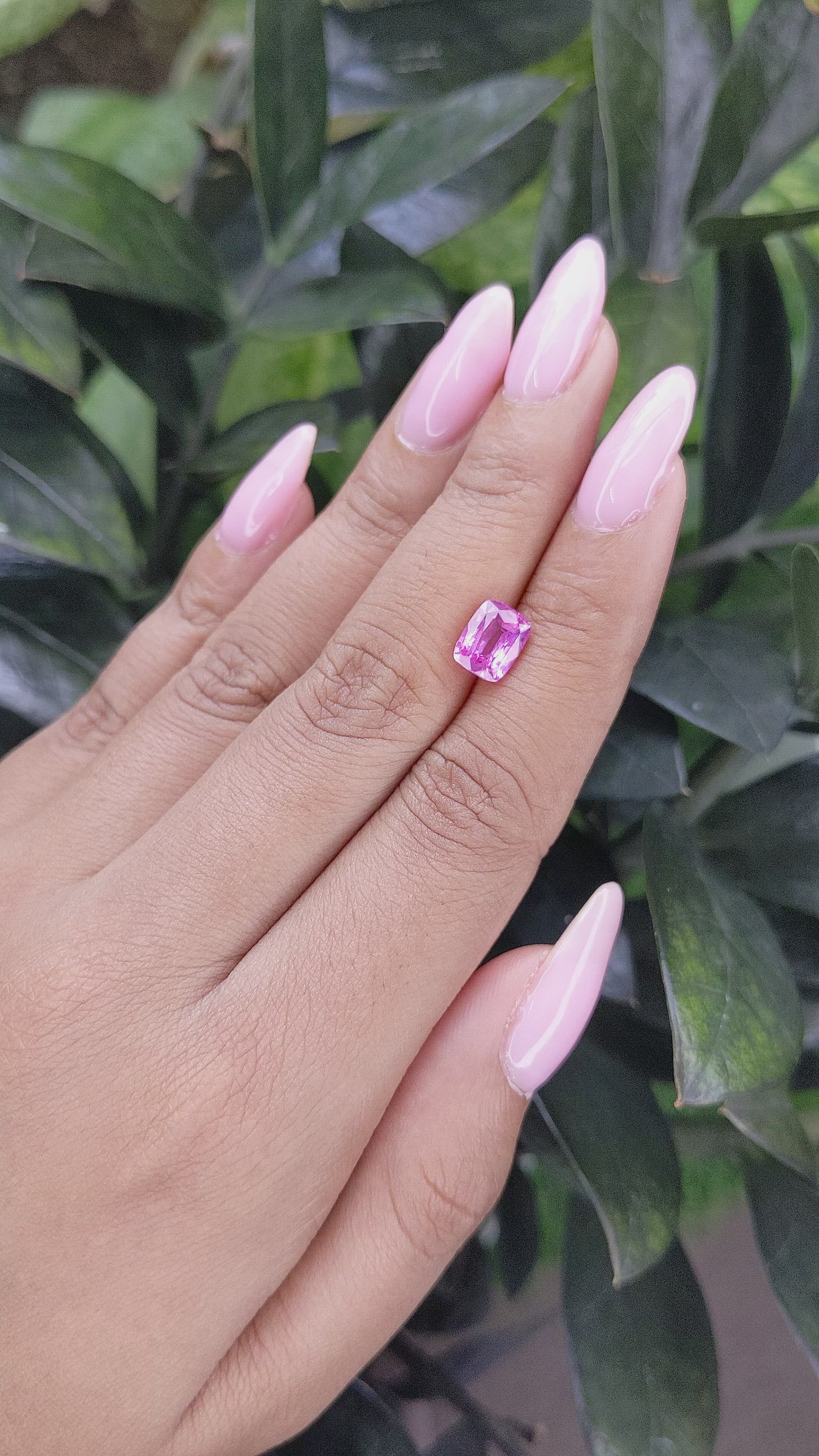 2.09 Ct. Pink Sapphire from Ceylon (Sri Lanka) Size Video
