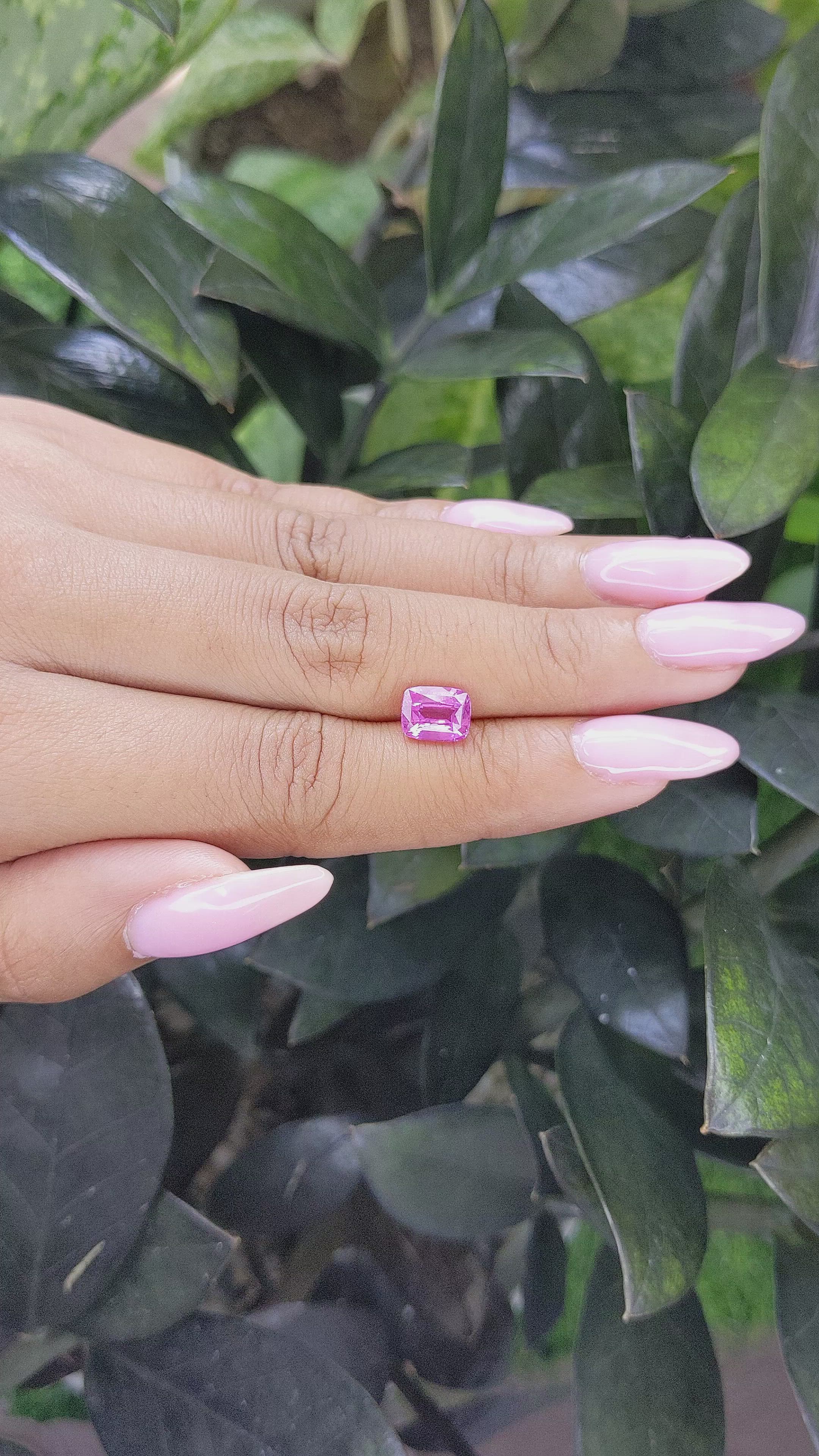 2.09 Ct. Pink Sapphire from Ceylon (Sri Lanka) Size Video