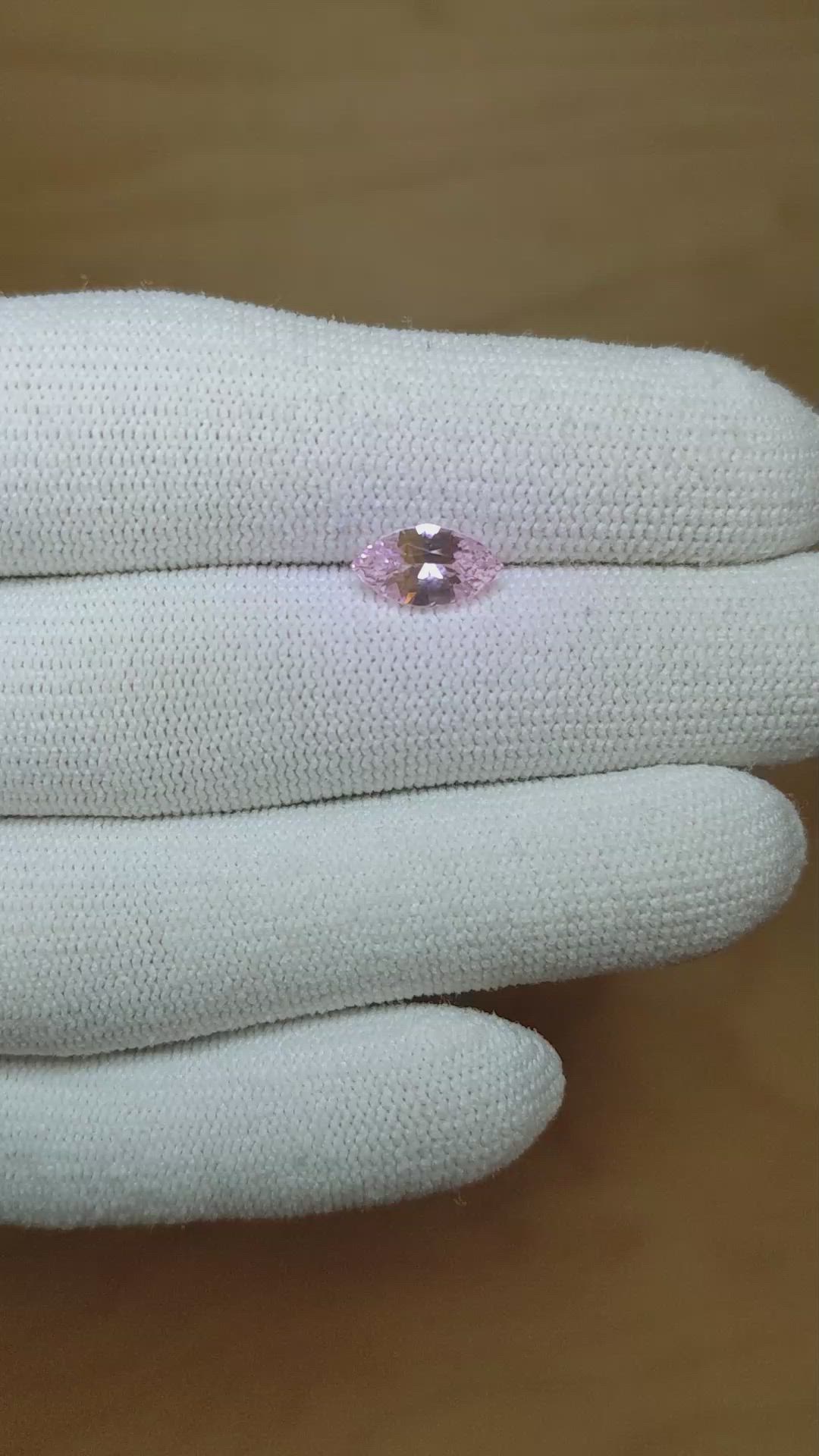 1.68 Ct. Pink Sapphire from Ceylon (Sri Lanka) Size Video