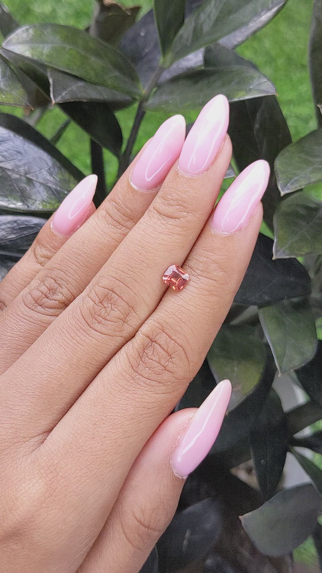 0.66 Ct. Orangish Brown Sapphire from Tanzania Size Video