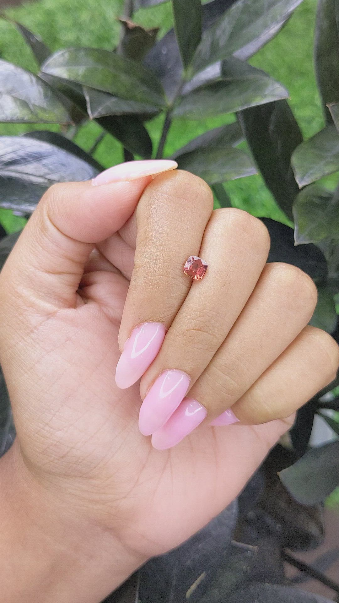 0.66 Ct. Orangish Brown Sapphire from Tanzania Size Video