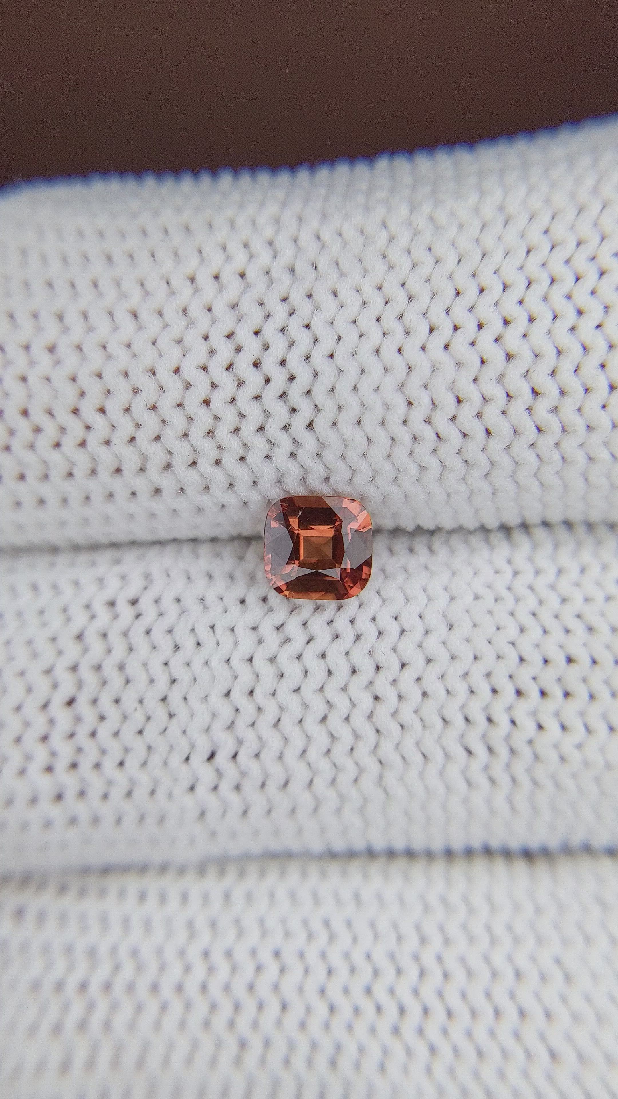 0.66 Ct. Orangish Brown Sapphire from Tanzania Size Video