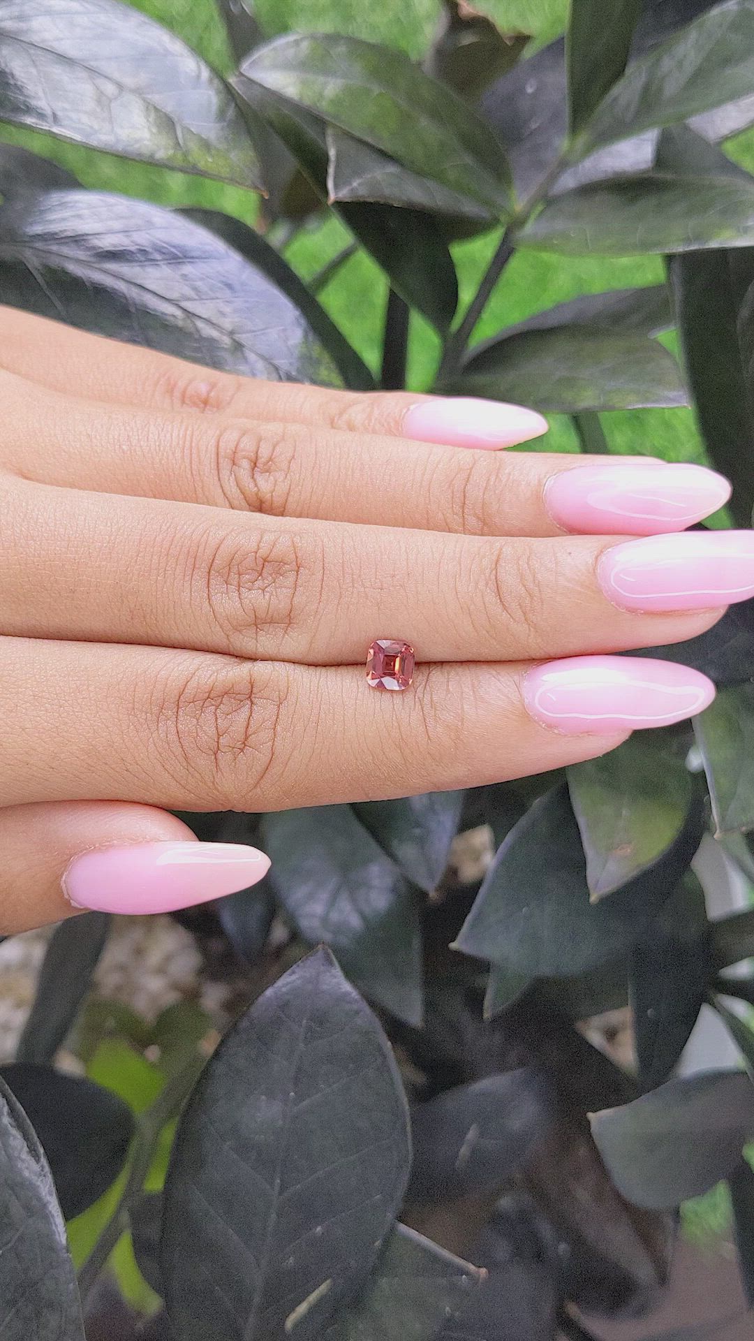 0.66 Ct. Orangish Brown Sapphire from Tanzania Size Video