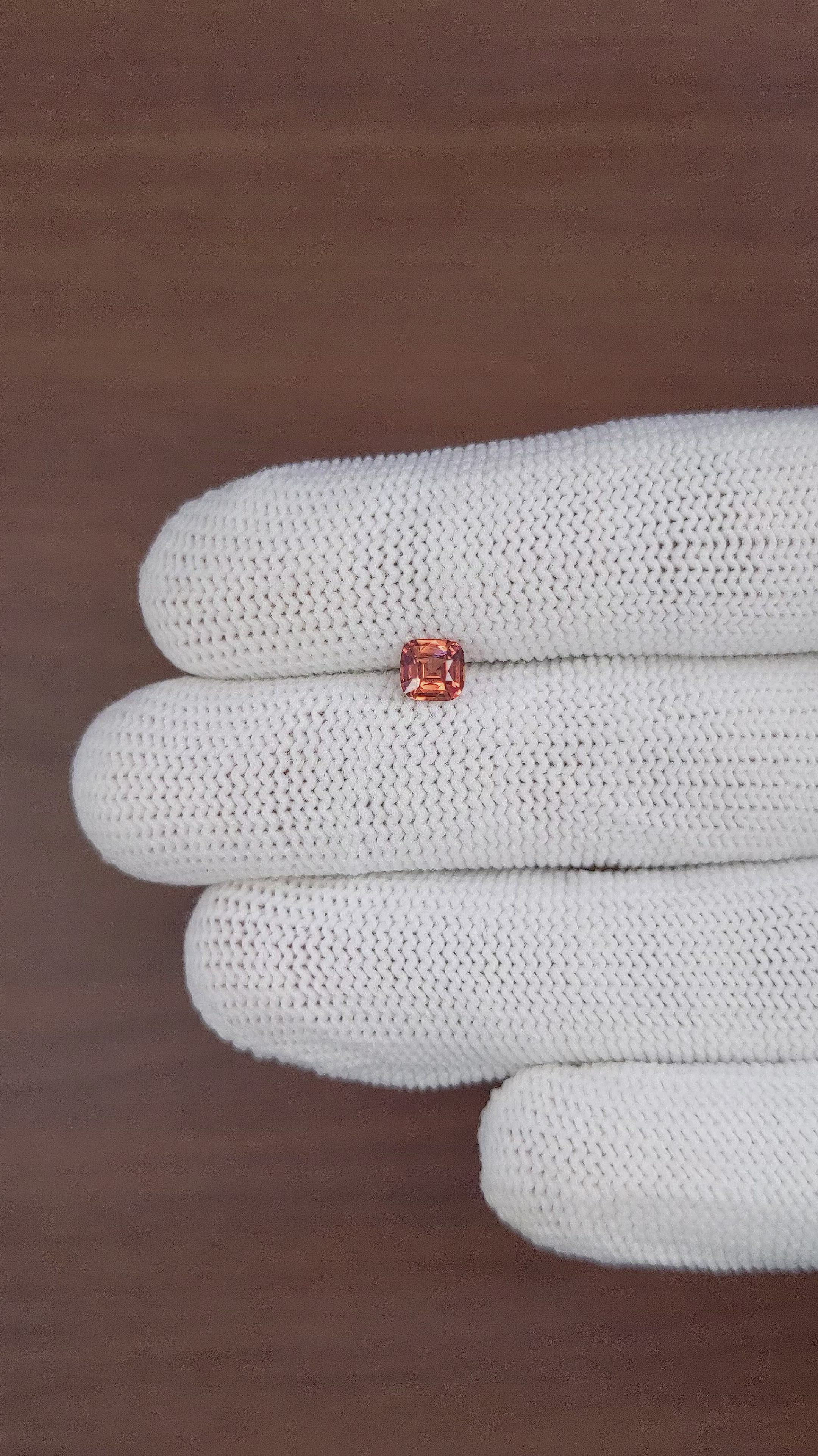 0.66 Ct. Orangish Brown Sapphire from Tanzania Size Video