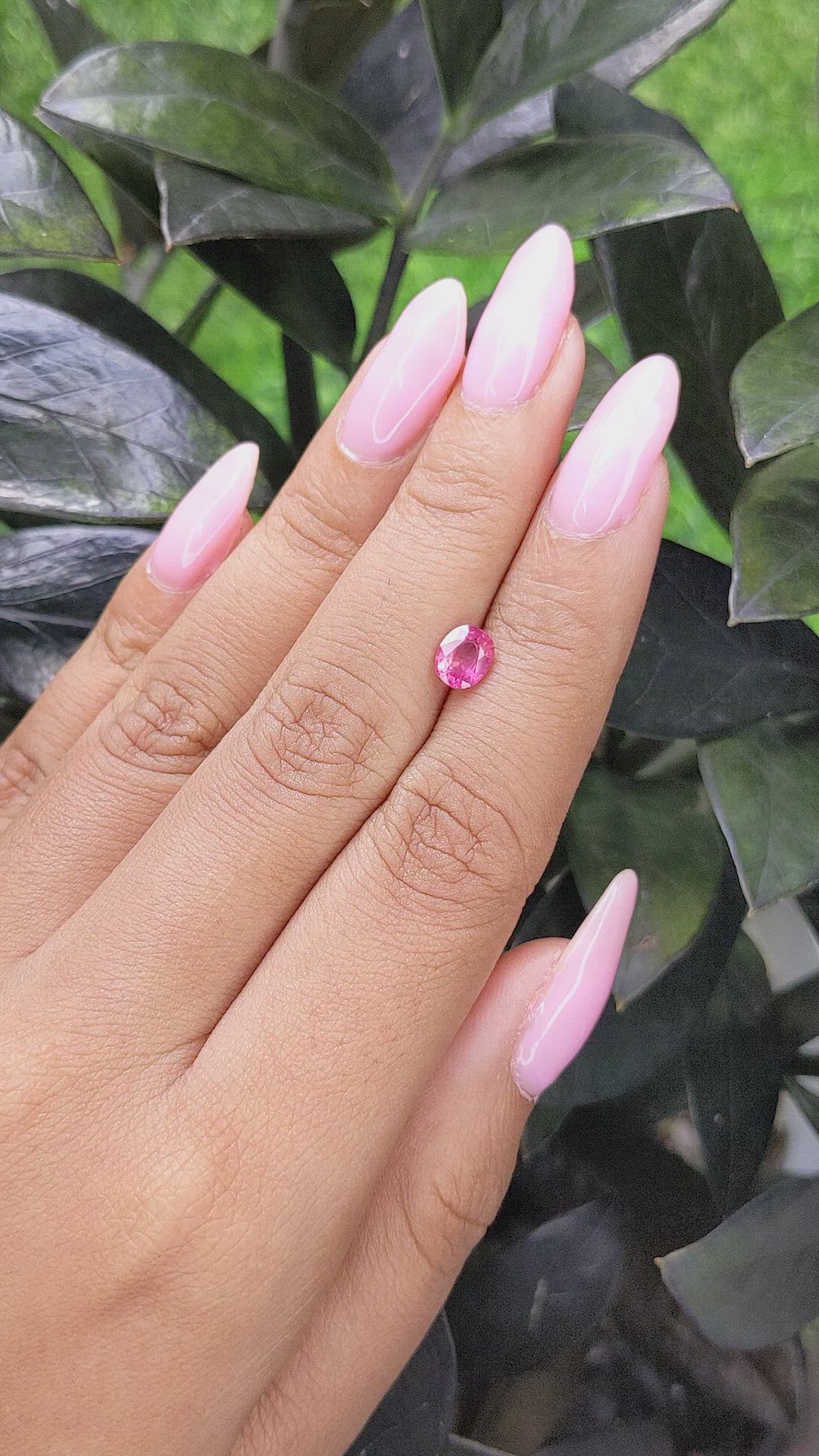 0.88 Ct. Pink Sapphire from Tanzania Size Video