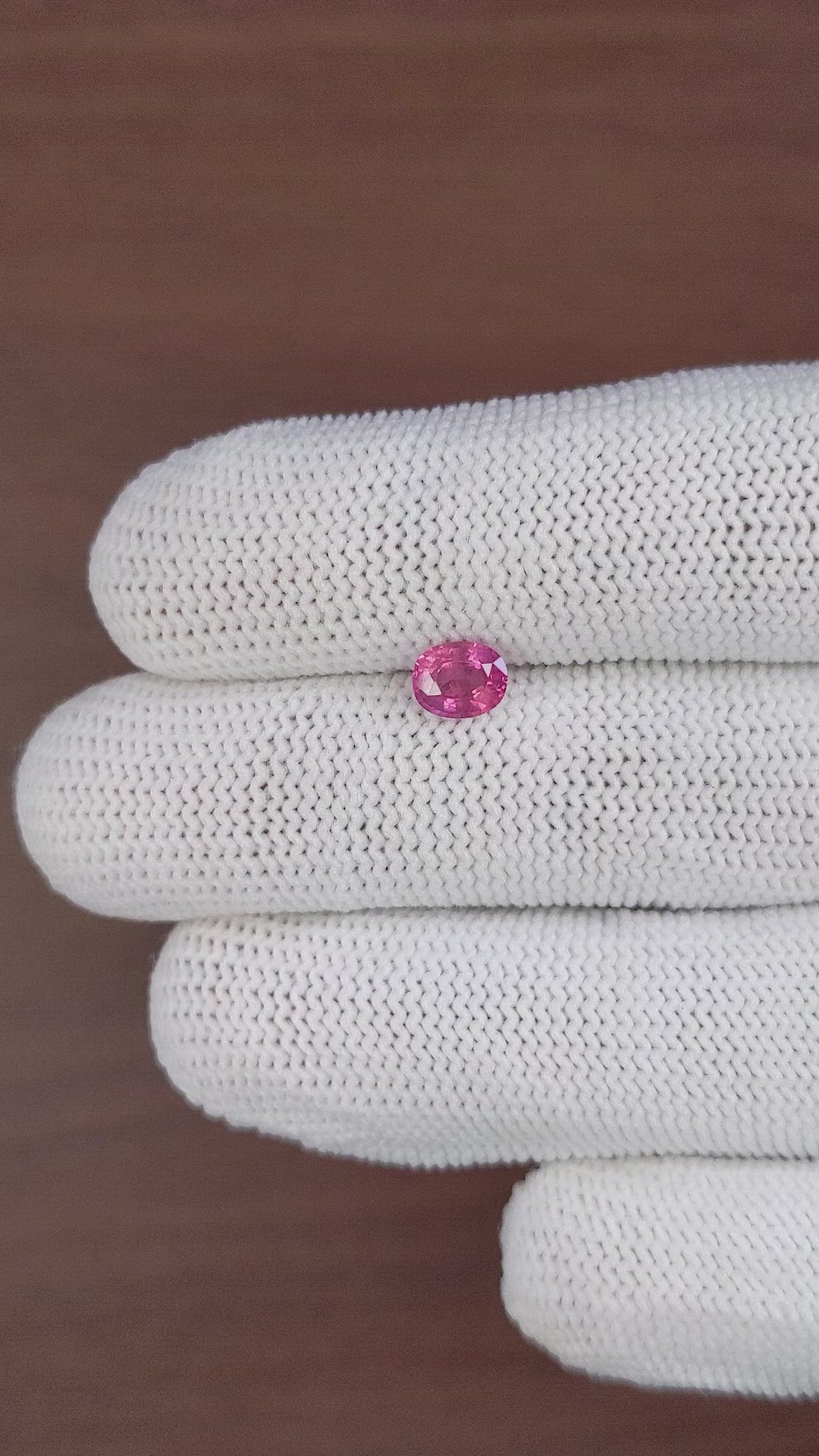 0.88 Ct. Pink Sapphire from Tanzania Size Video