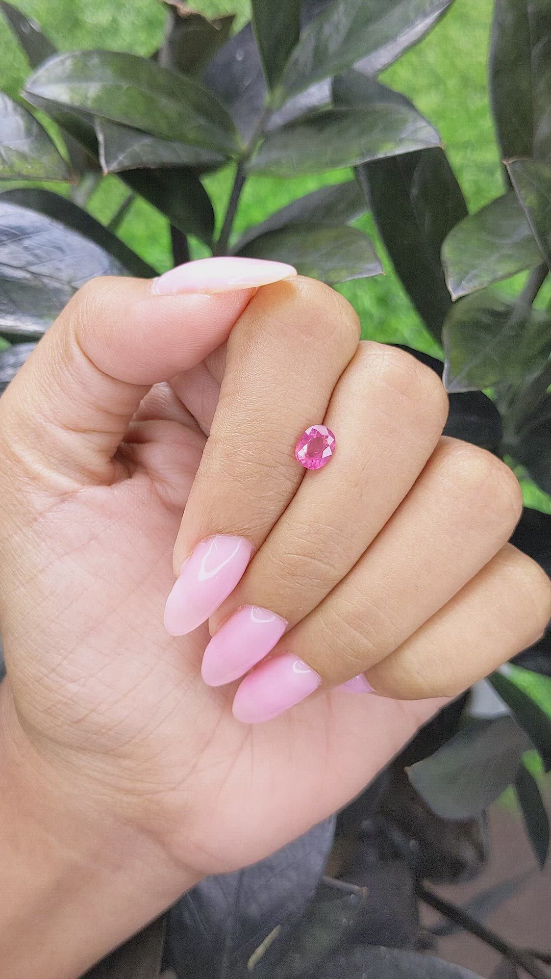 0.88 Ct. Pink Sapphire from Tanzania Size Video