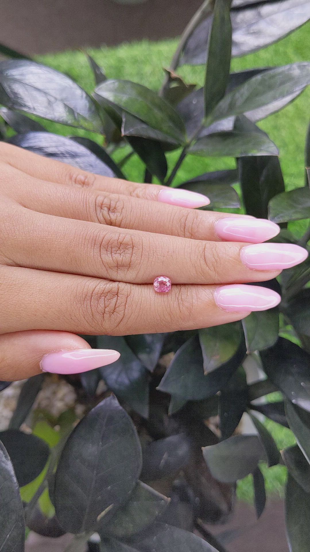 0.77 Ct. Padparadscha Sapphire from Tanzania Size Video