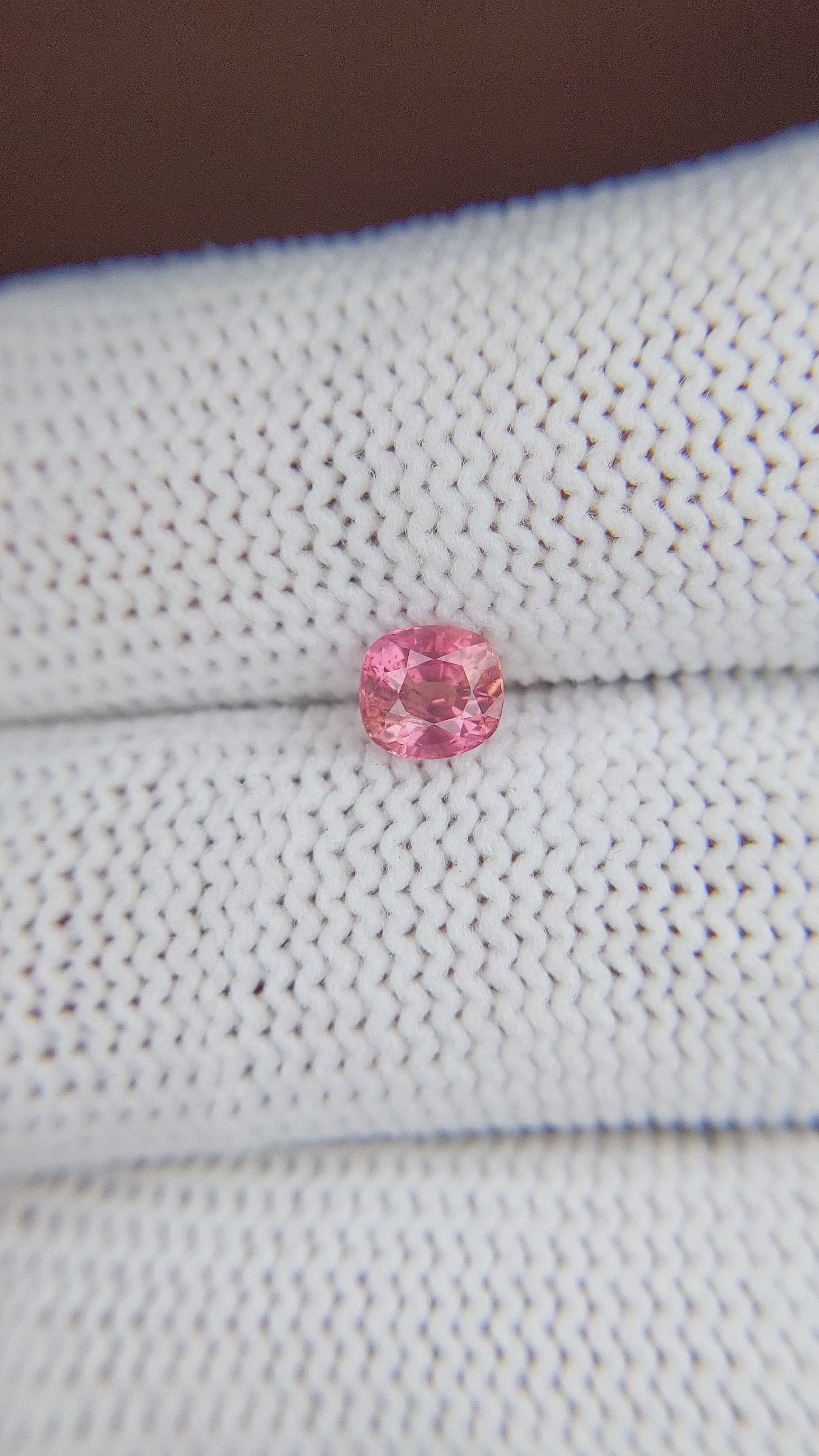 0.77 Ct. Padparadscha Sapphire from Tanzania Size Video