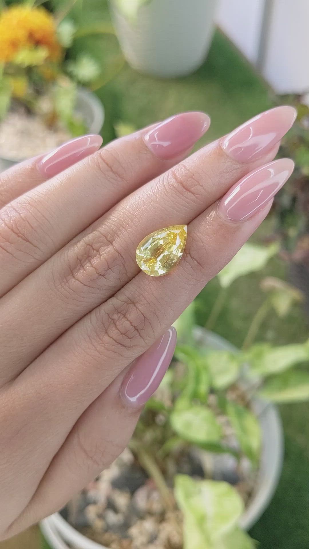 5.85 Ct. Yellow Sapphire from Ceylon (Sri Lanka) Size Video