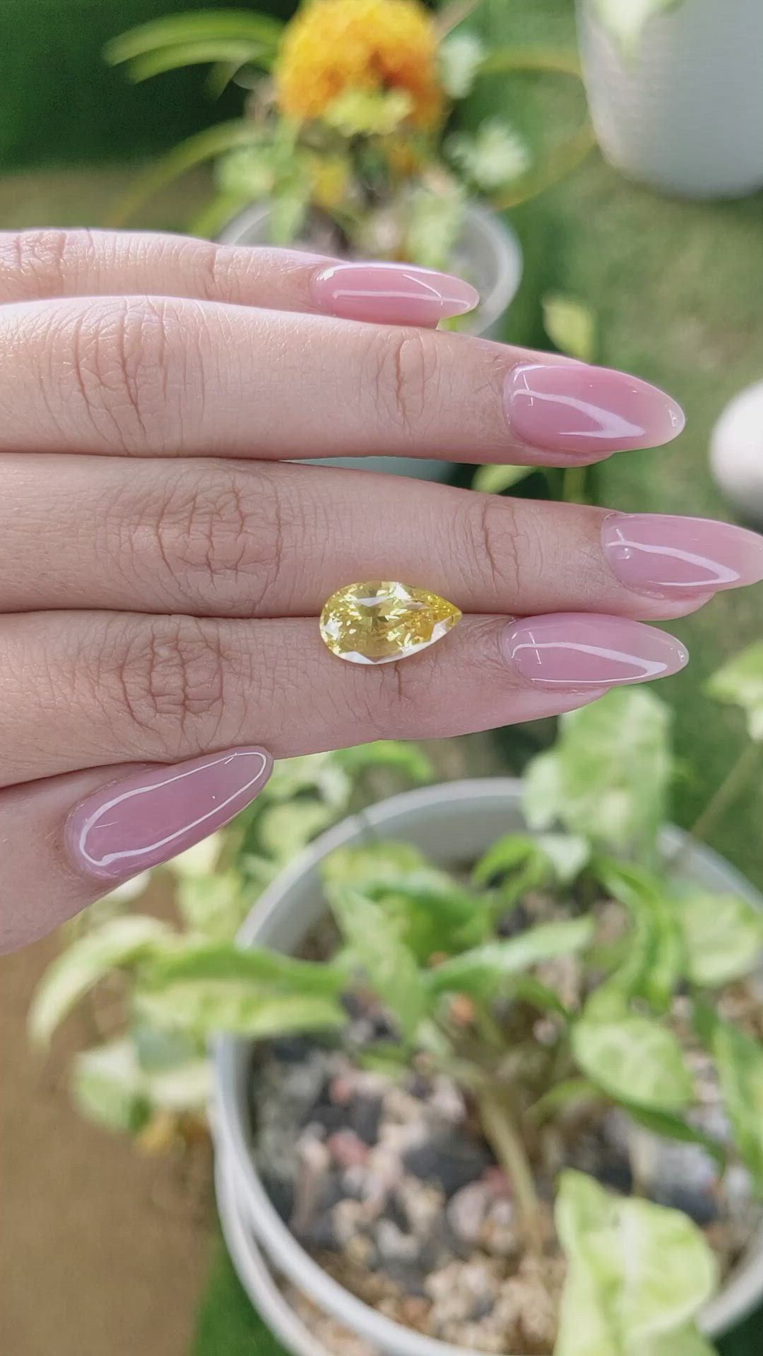 5.42 Ct. Yellow Sapphire from Ceylon (Sri Lanka) Size Video