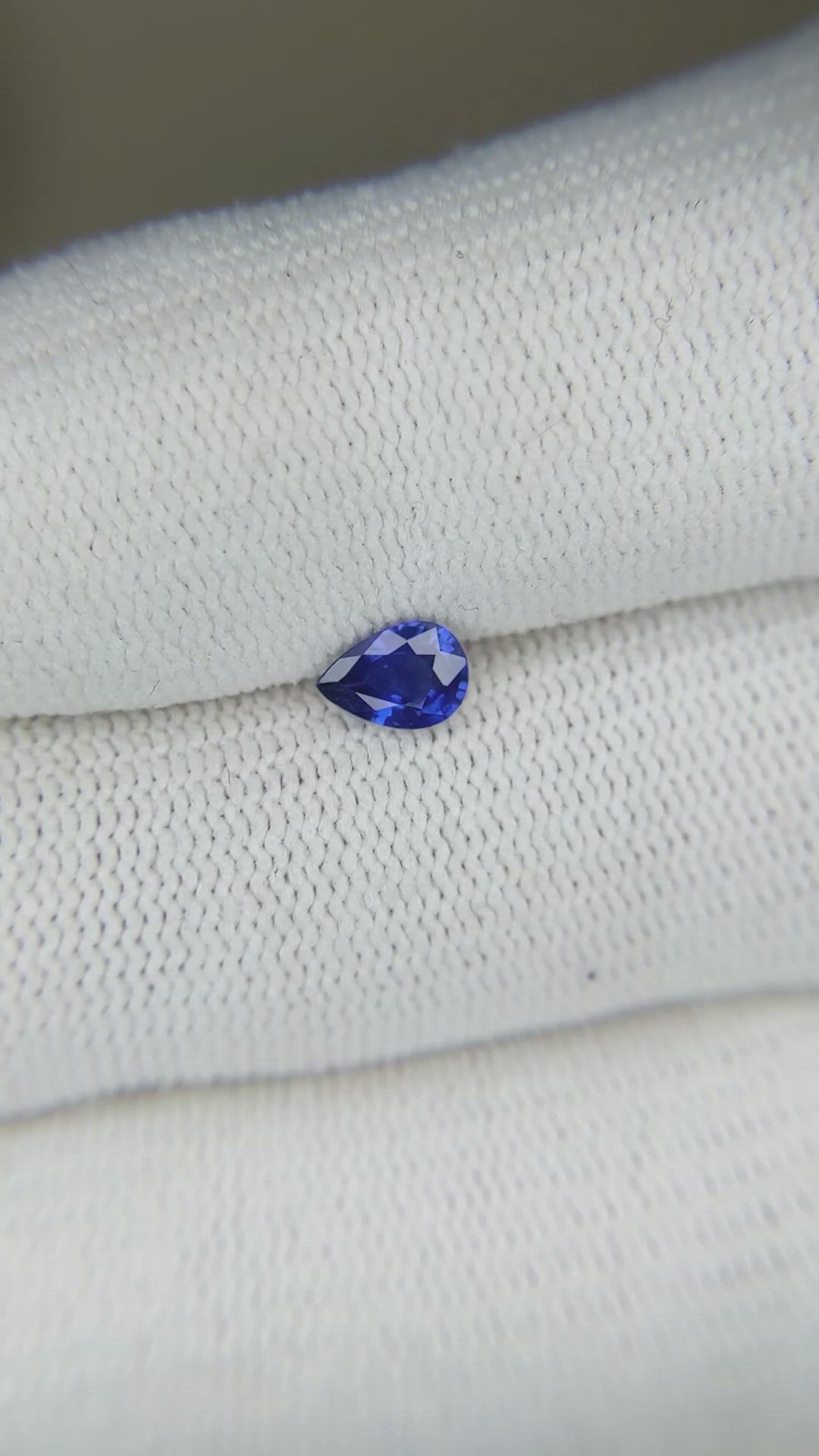 0.41 Ct. Blue Sapphire from Ceylon (Sri Lanka) Size Video