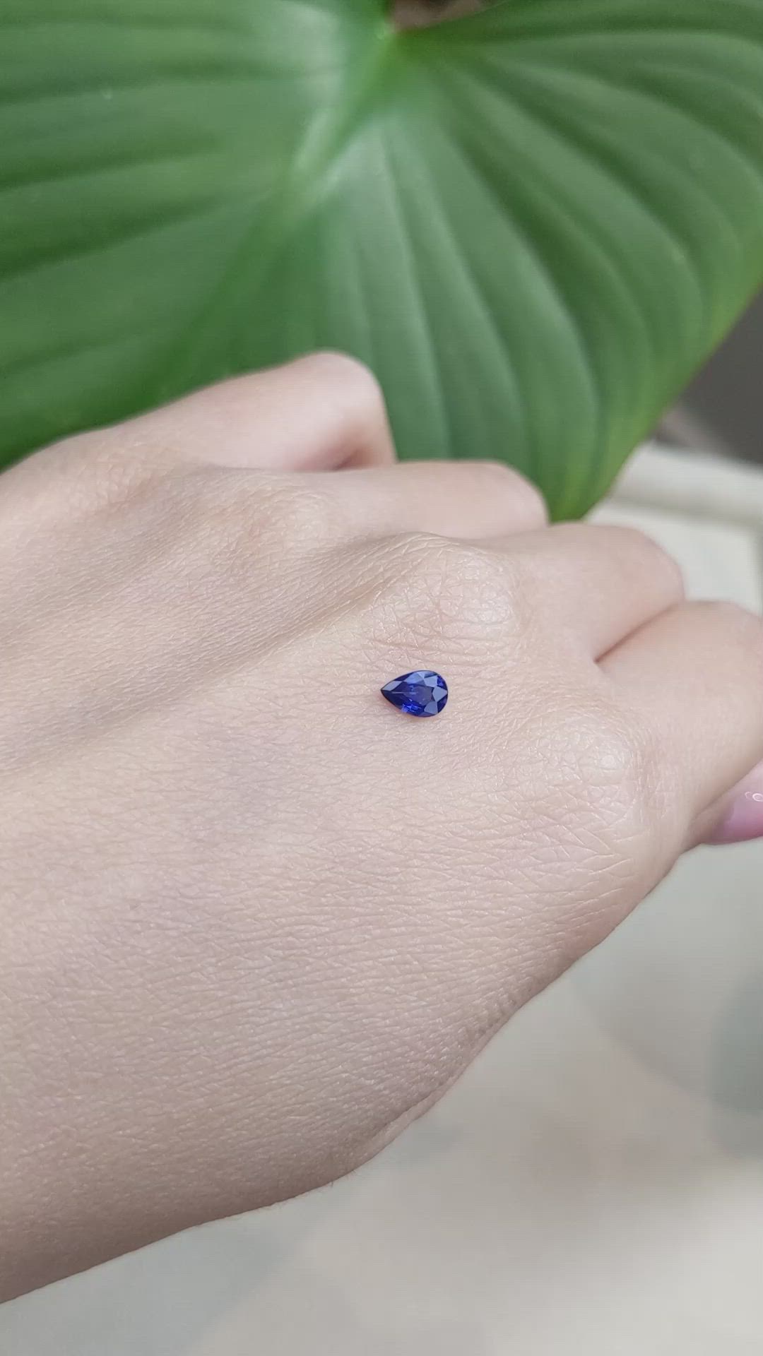 0.41 Ct. Blue Sapphire from Ceylon (Sri Lanka) Size Video