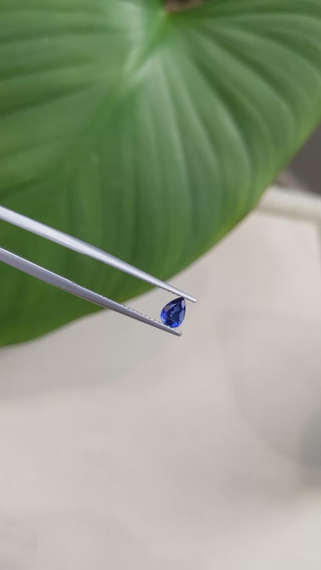 0.41 Ct. Blue Sapphire from Ceylon (Sri Lanka) Size Video