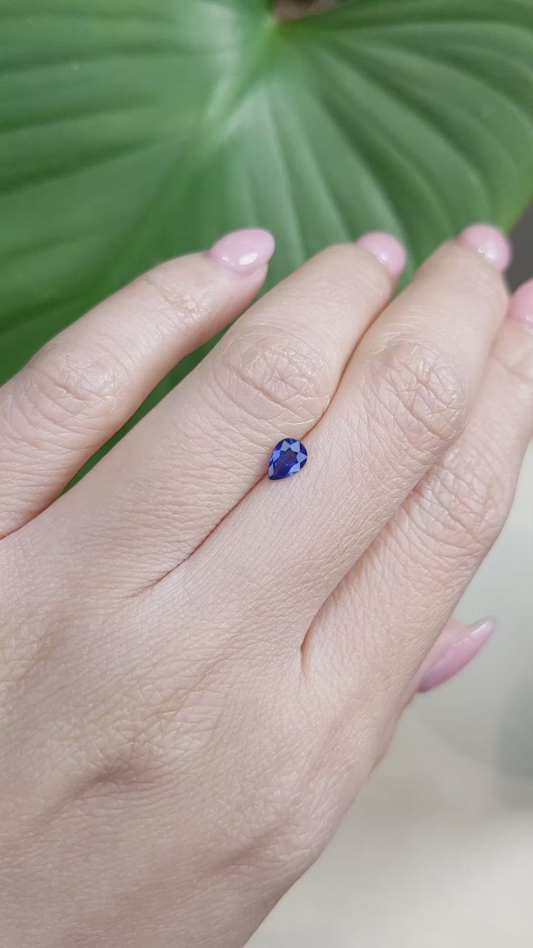 0.41 Ct. Blue Sapphire from Ceylon (Sri Lanka) Size Video