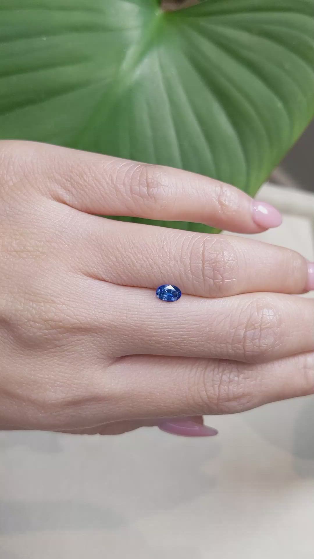 0.50 Ct. Blue Sapphire from Ceylon (Sri Lanka) Size Video