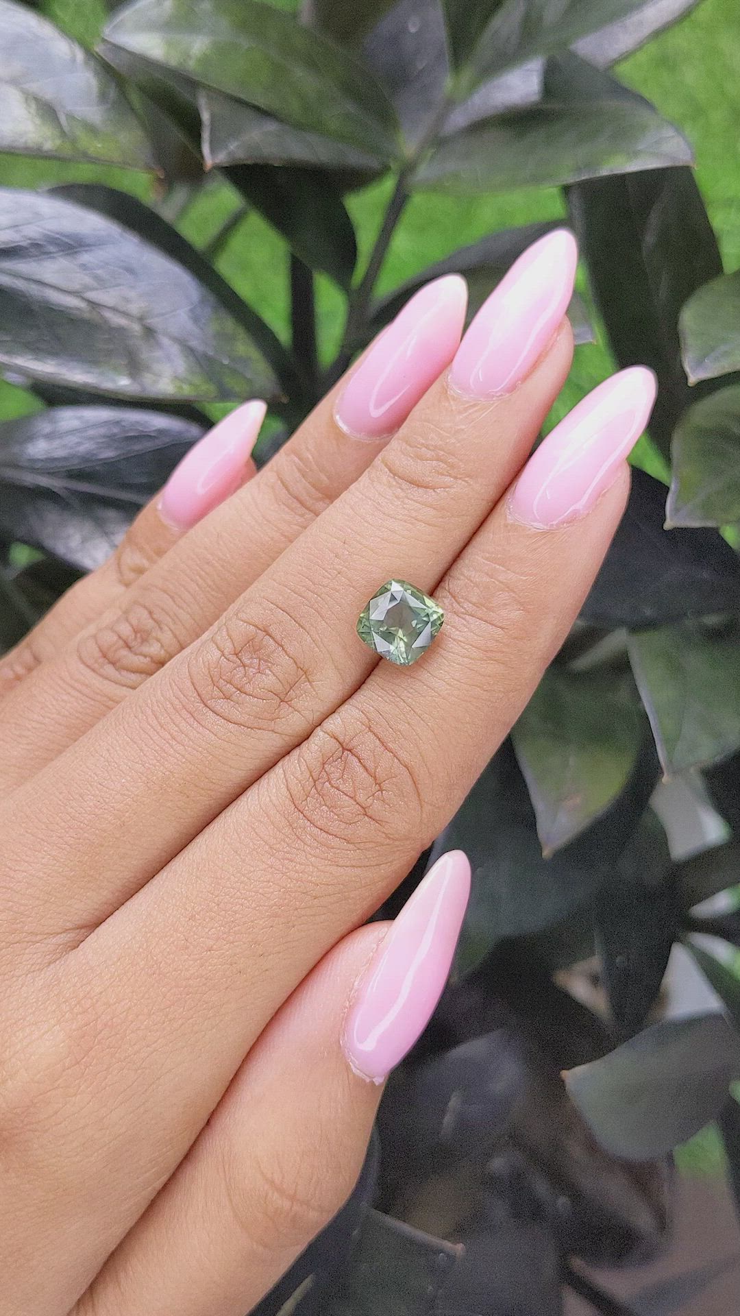 3.01 Ct. Yellowish Green Sapphire from Tanzania Size Video