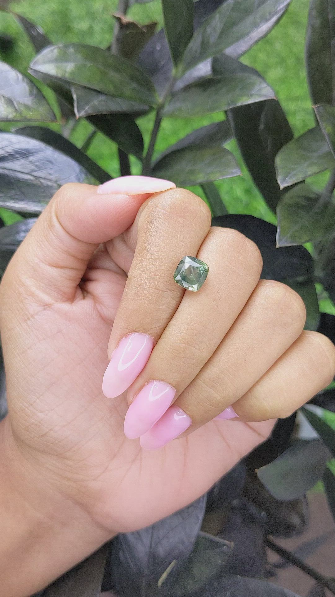 3.01 Ct. Yellowish Green Sapphire from Tanzania Size Video