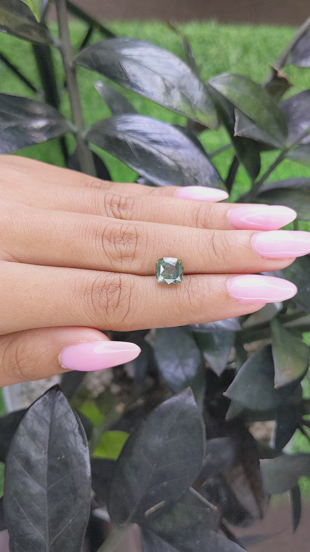 3.01 Ct. Yellowish Green Sapphire from Tanzania Size Video