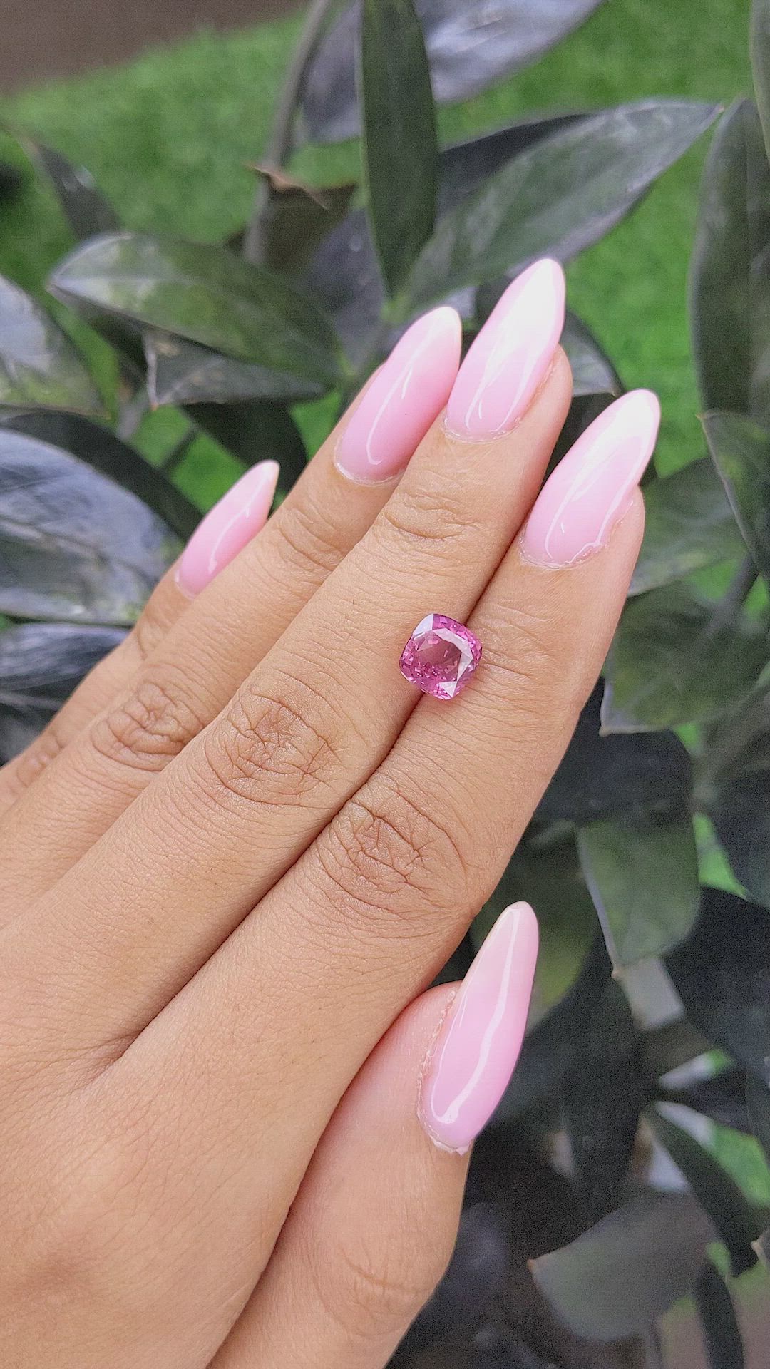 2.63 Ct. Purplish Pink Sapphire from Tanzania Size Video