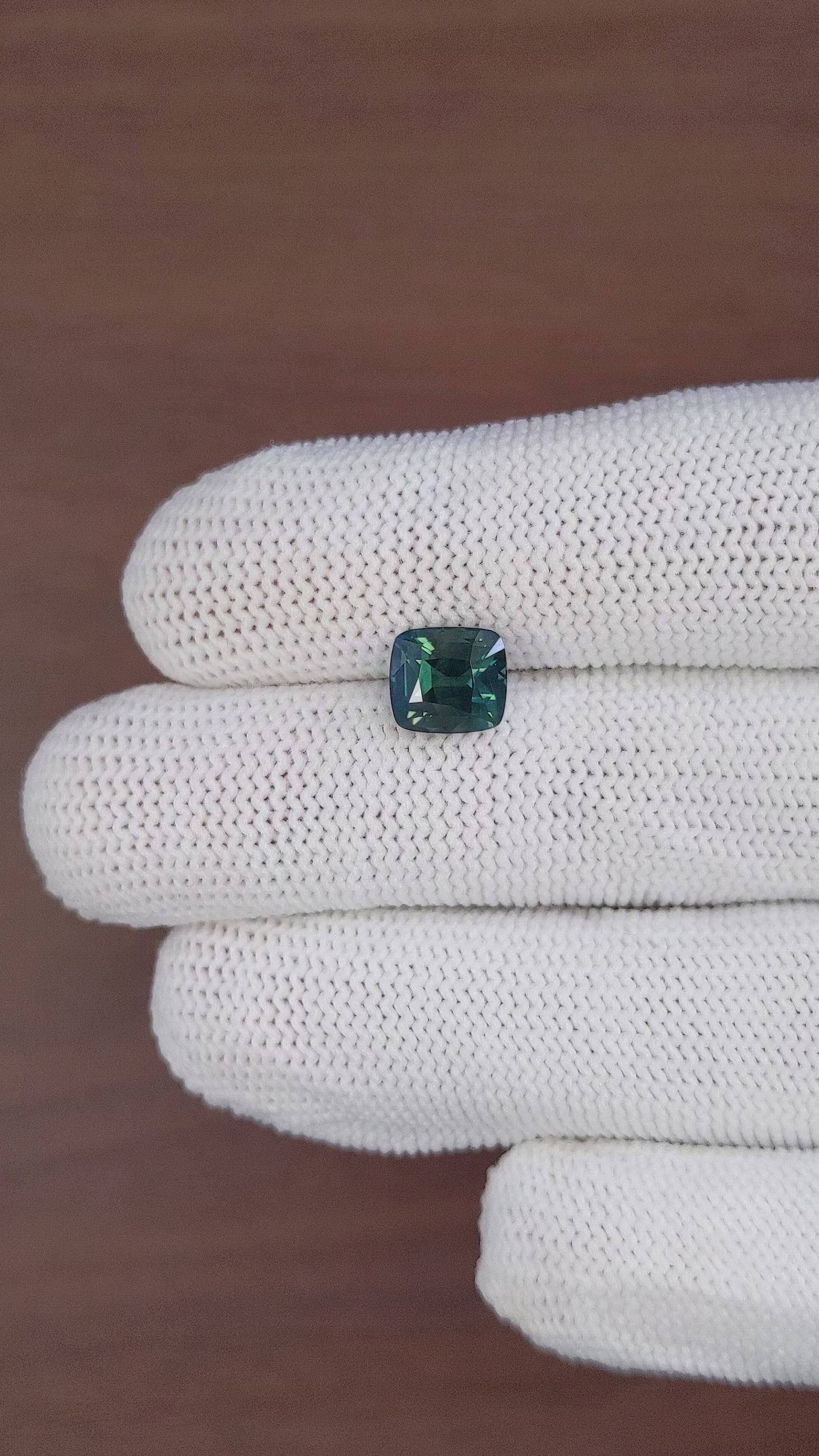 3.24 Ct. Bluish Green Sapphire from Madagascar Size Video