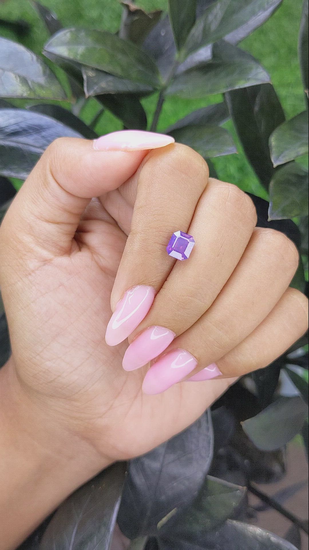 1.84 Ct. Pinkish Purple Sapphire from Tanzania Size Video