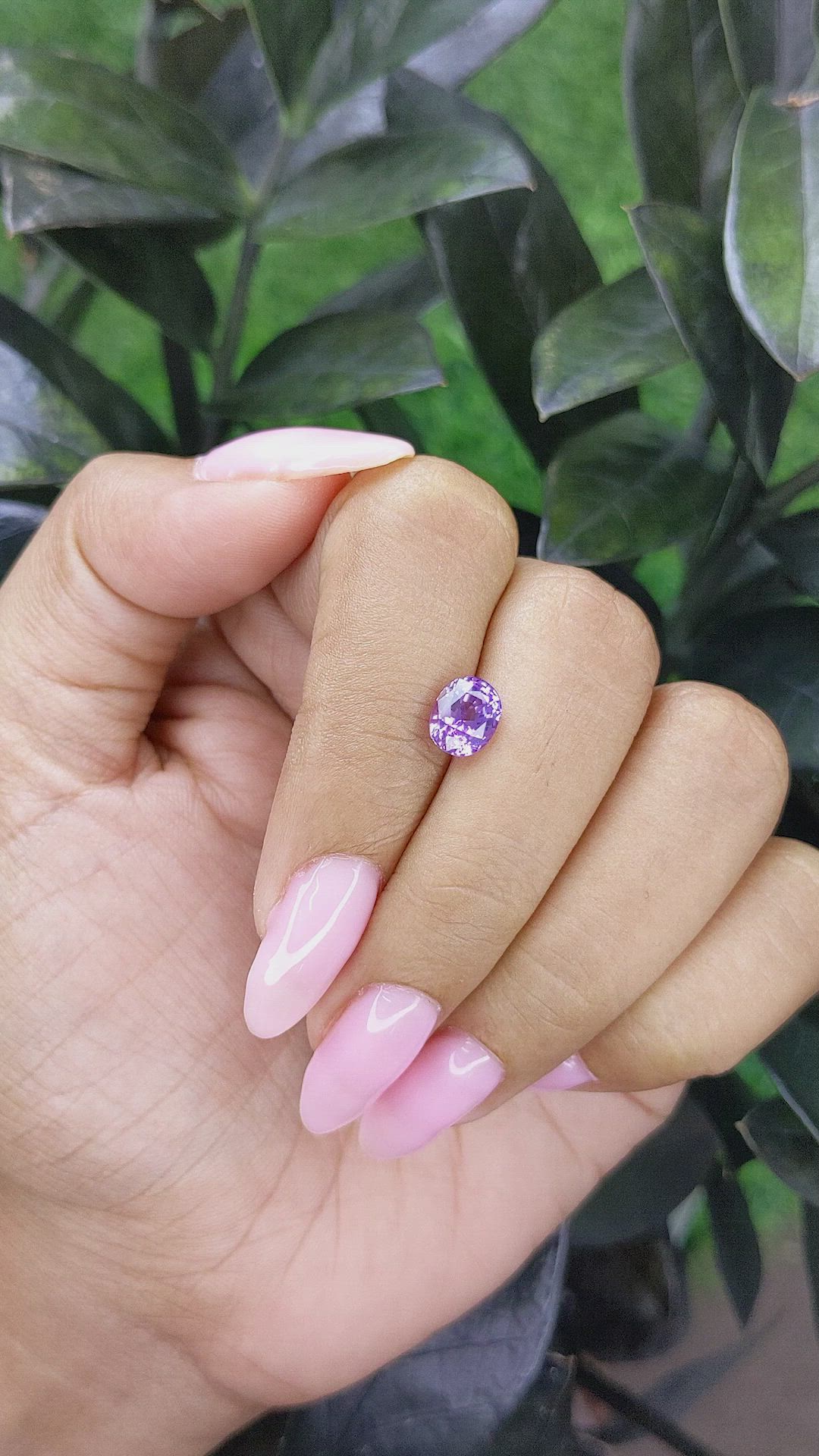 1.67 Ct. Bluish Purple Sapphire from Tanzania Size Video