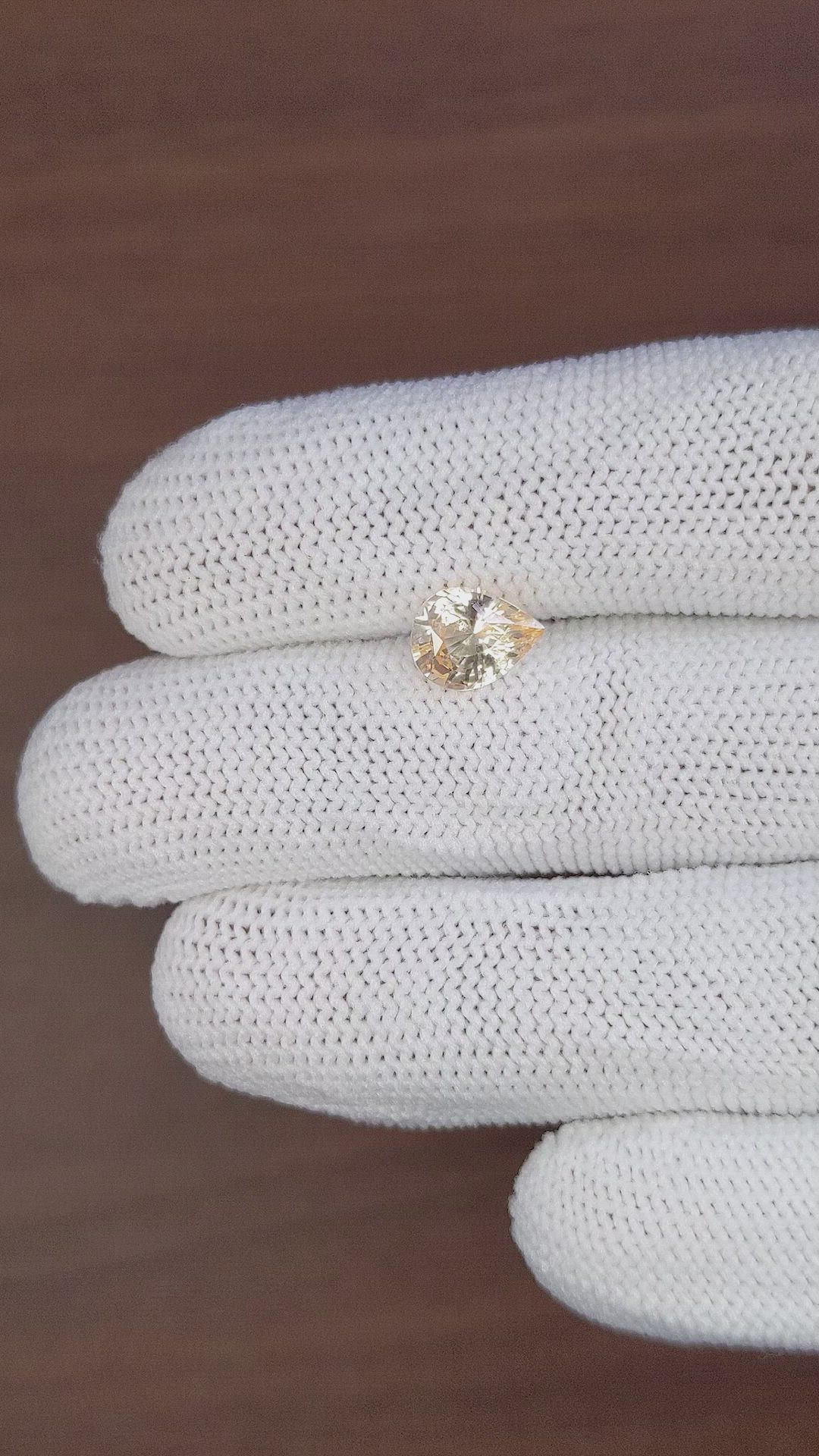 2.07 Ct. Peach Sapphire from Ceylon (Sri Lanka) Size Video