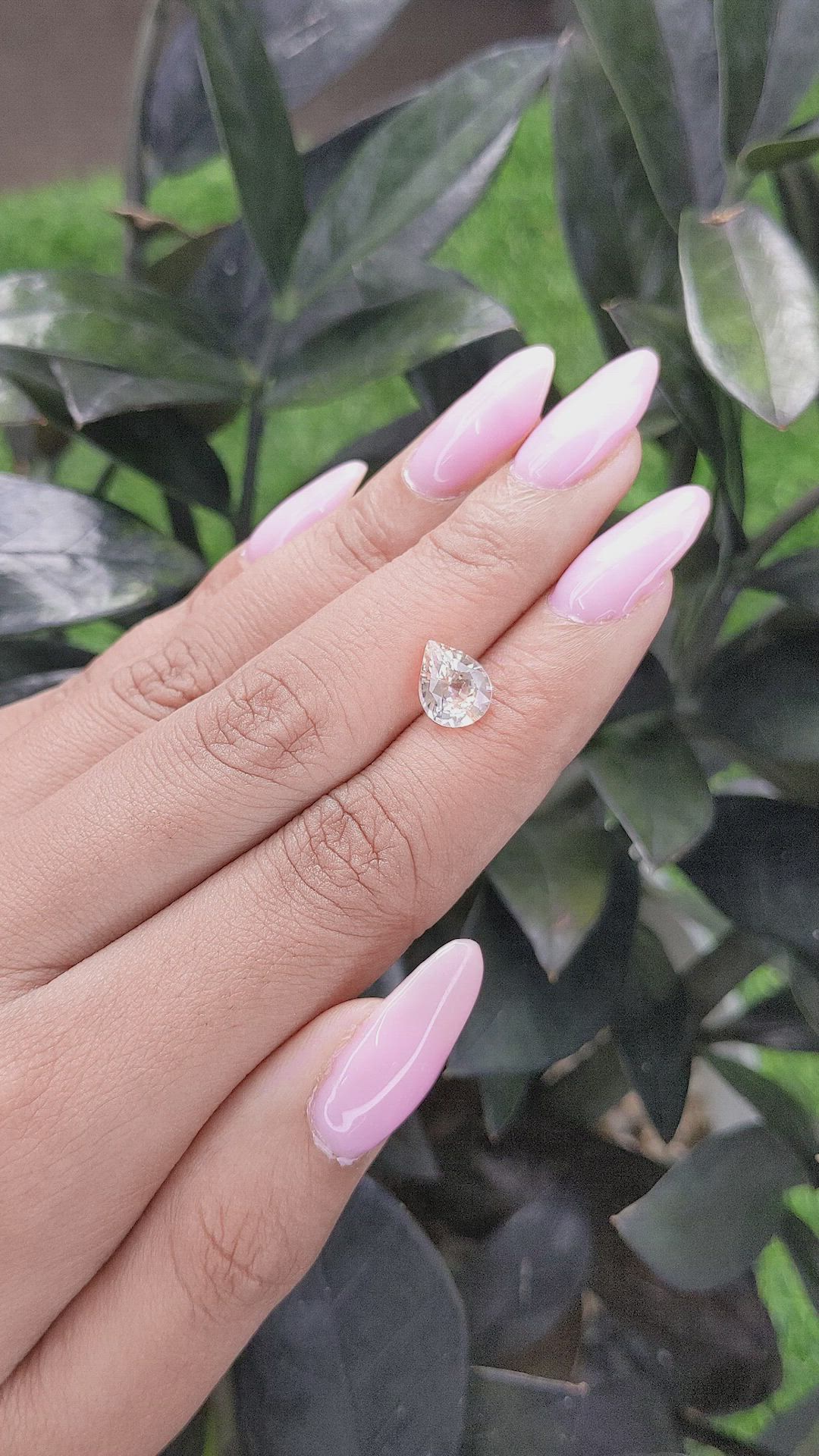 2.07 Ct. Peach Sapphire from Ceylon (Sri Lanka) Size Video