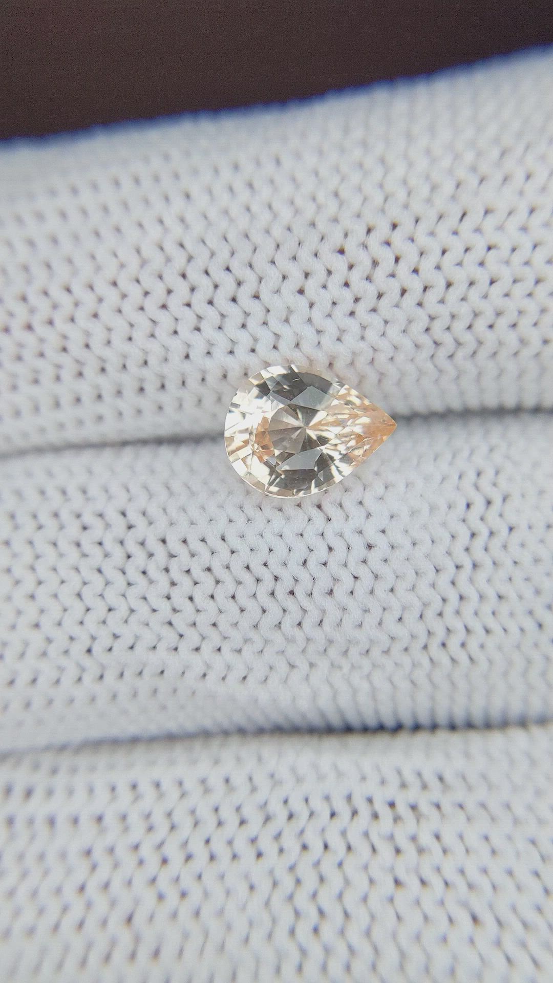 2.07 Ct. Peach Sapphire from Ceylon (Sri Lanka) Size Video
