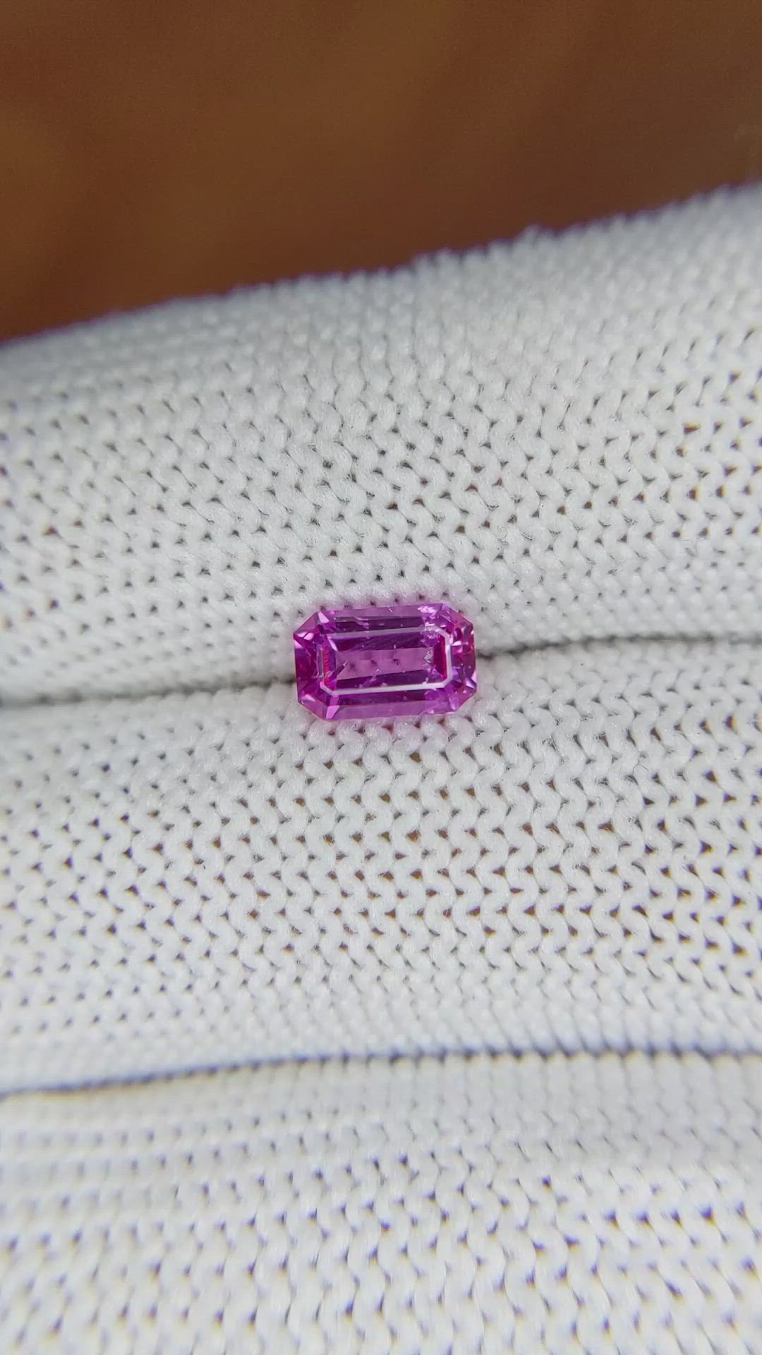 1.18 Ct. Purplish Pink Sapphire from Ceylon (Sri Lanka) Size Video