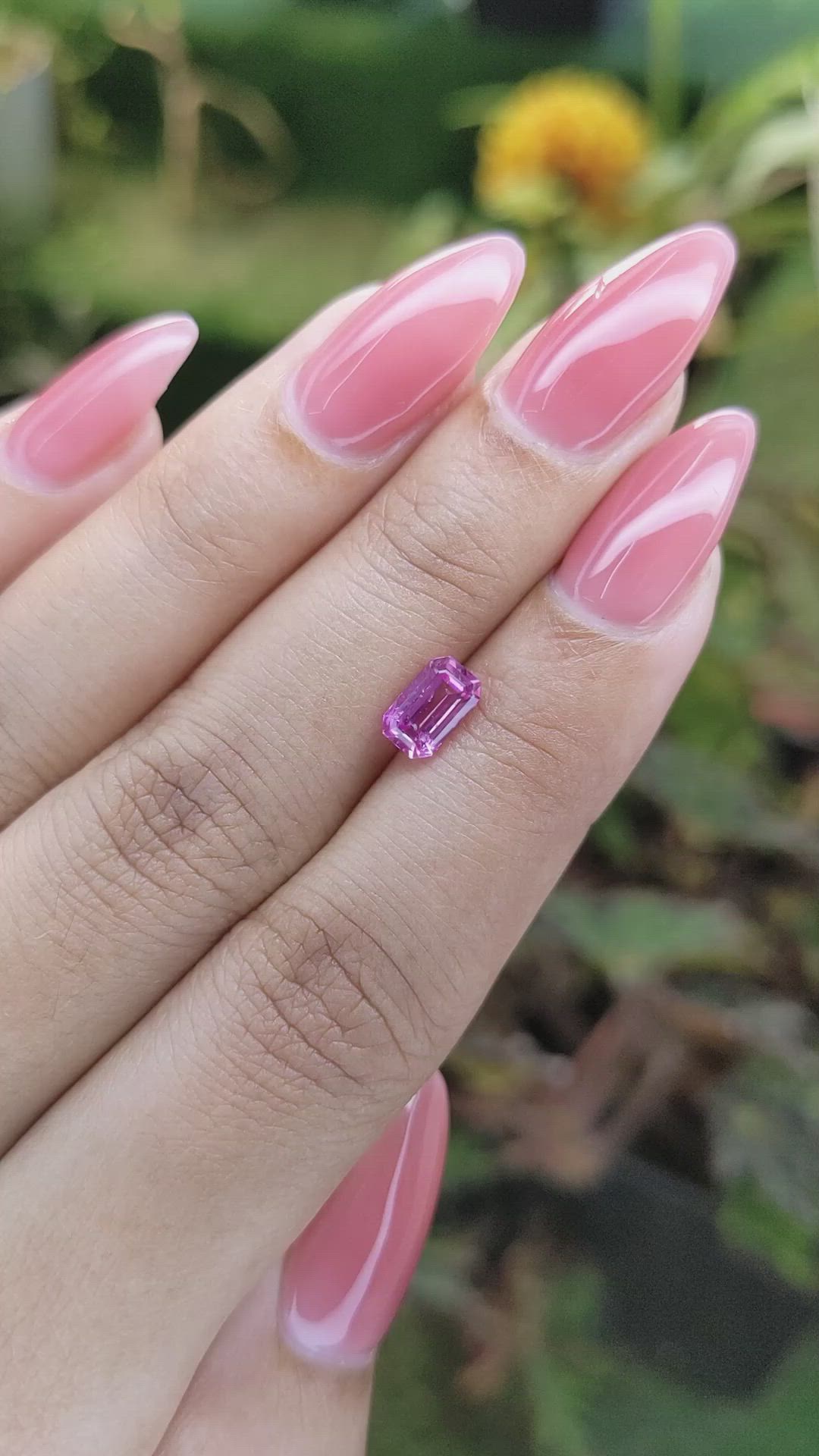 1.18 Ct. Purplish Pink Sapphire from Ceylon (Sri Lanka) Size Video