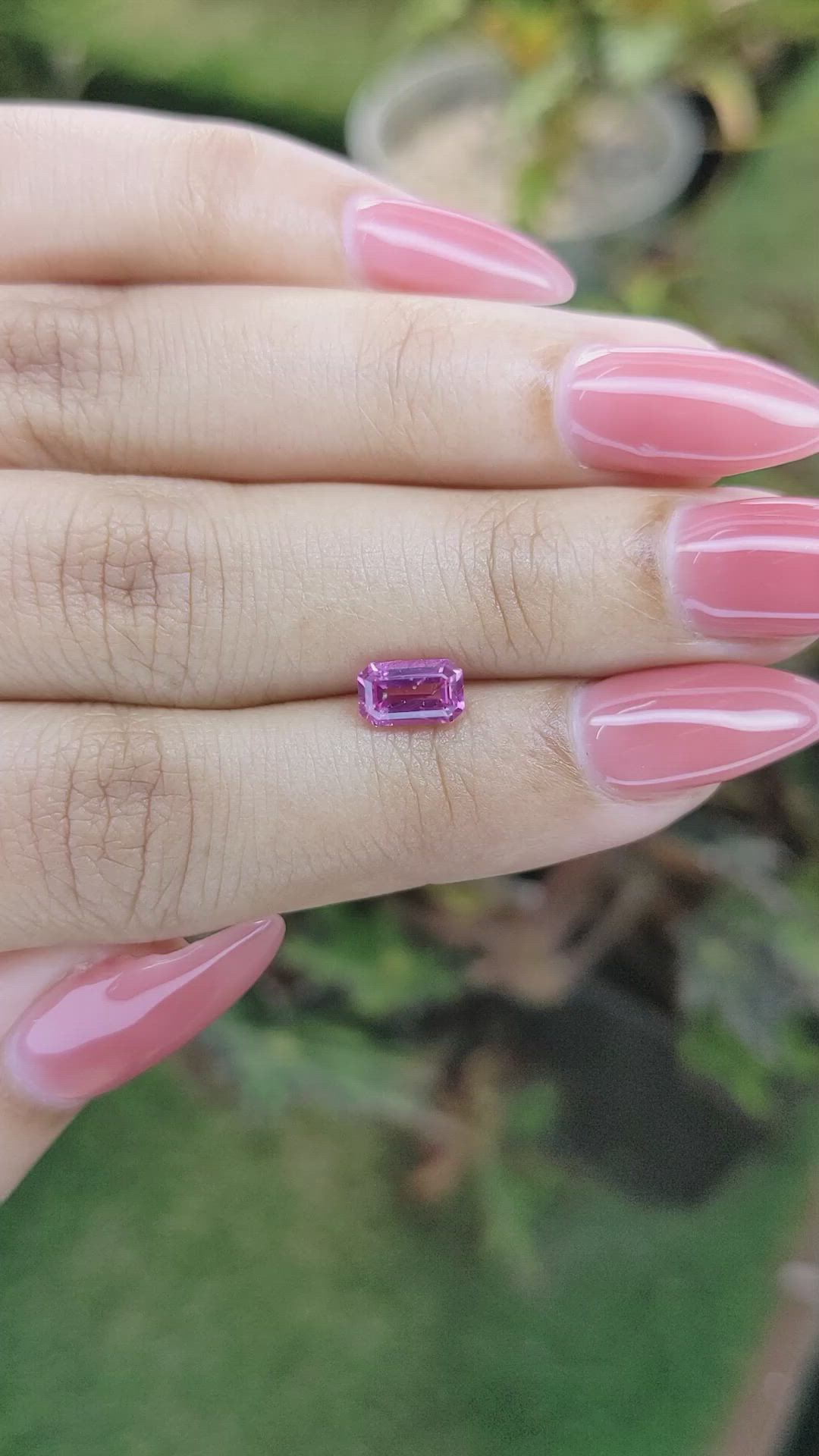 1.18 Ct. Purplish Pink Sapphire from Ceylon (Sri Lanka) Size Video