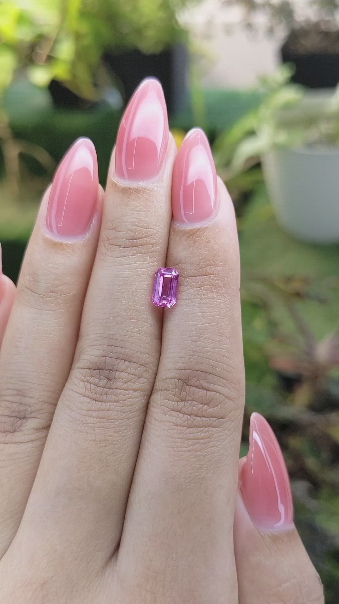 1.18 Ct. Purplish Pink Sapphire from Ceylon (Sri Lanka) Size Video