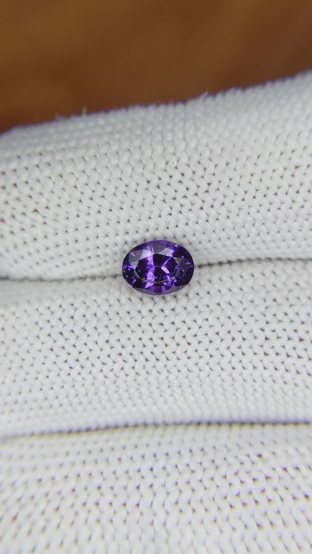 1.34 Ct. Purple Sapphire from Ceylon (Sri Lanka) Size Video
