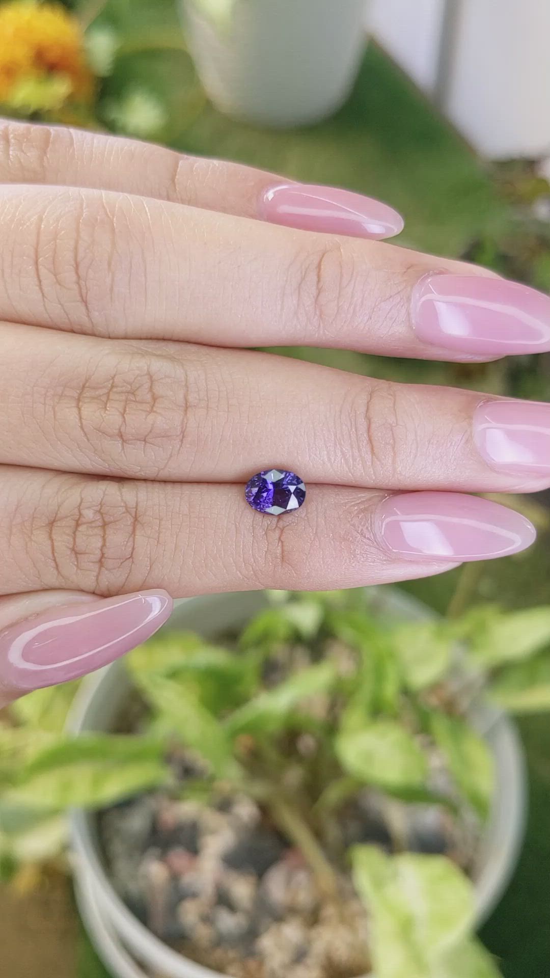 1.34 Ct. Purple Sapphire from Ceylon (Sri Lanka) Size Video
