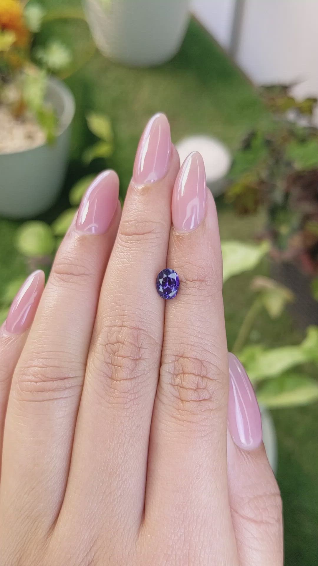 1.34 Ct. Purple Sapphire from Ceylon (Sri Lanka) Size Video