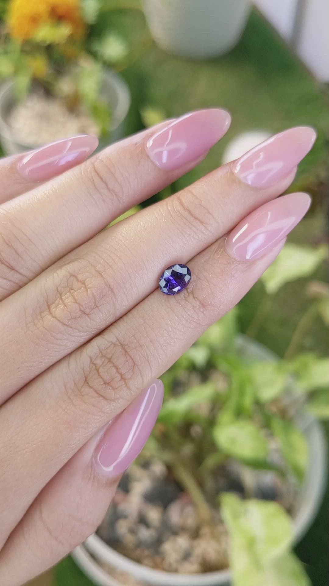 1.34 Ct. Purple Sapphire from Ceylon (Sri Lanka) Size Video