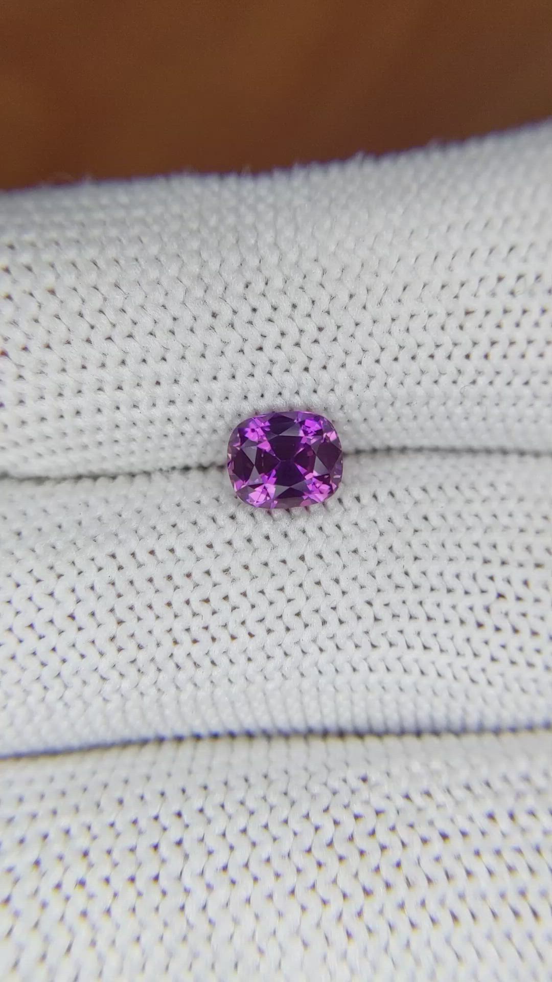1.31 Ct. Pinkish Purple Sapphire from Ceylon (Sri Lanka) Size Video