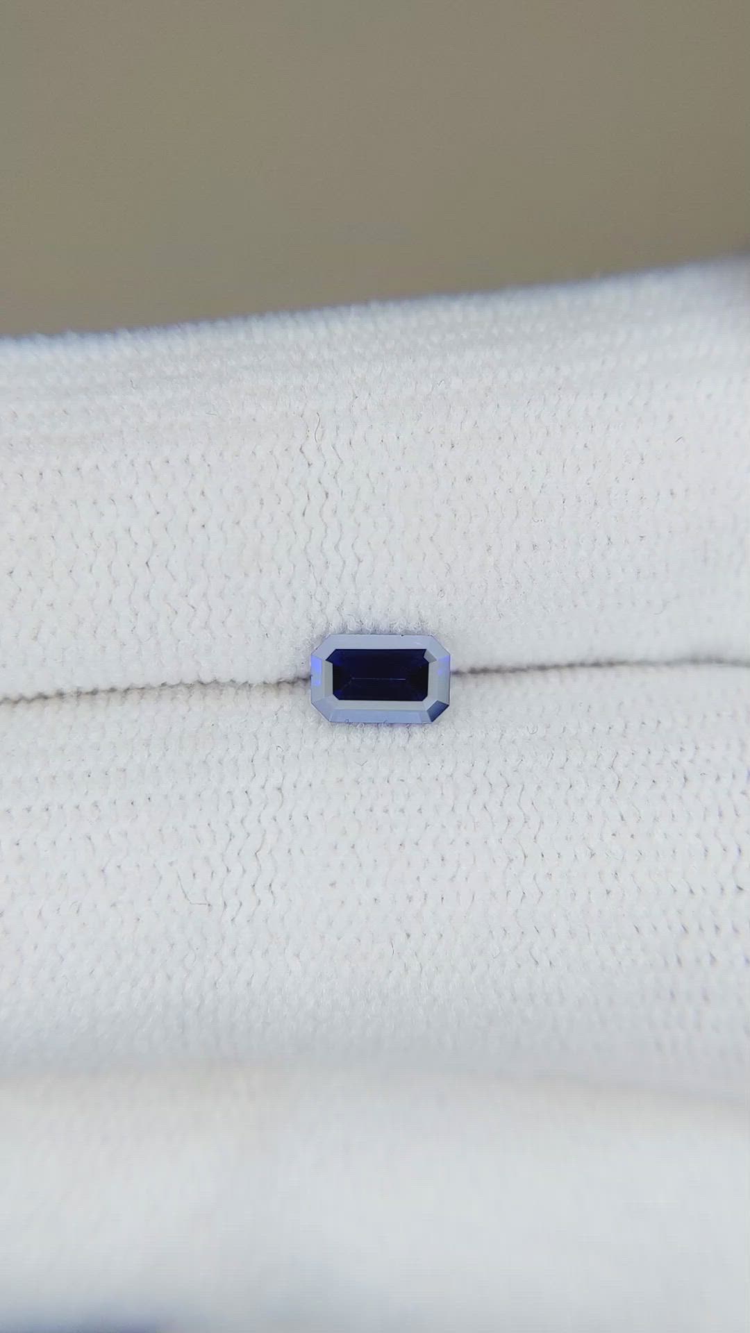 0.39 Ct. Blue Sapphire from Ceylon (Sri Lanka) Size Video
