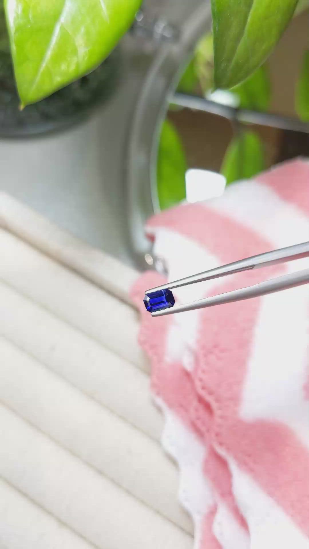 0.39 Ct. Blue Sapphire from Ceylon (Sri Lanka) Size Video