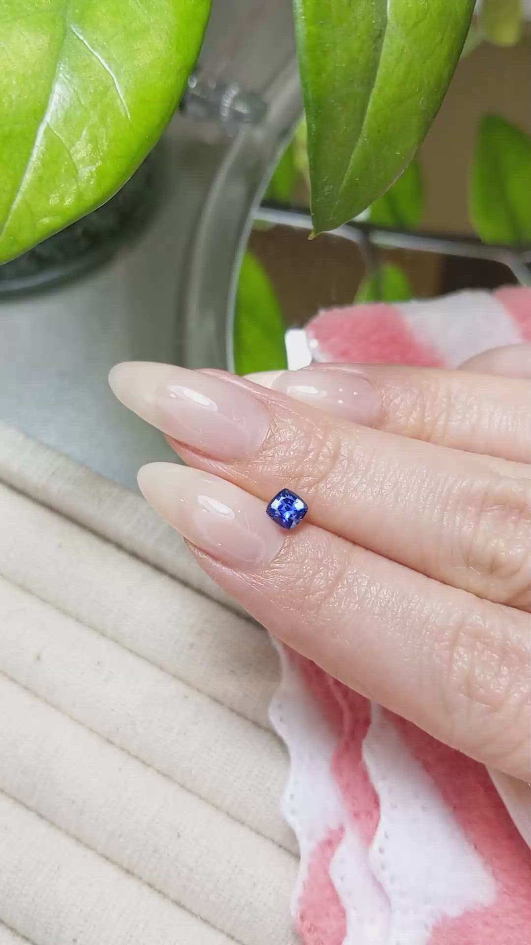 0.62 Ct. Blue Sapphire from Ceylon (Sri Lanka) Size Video