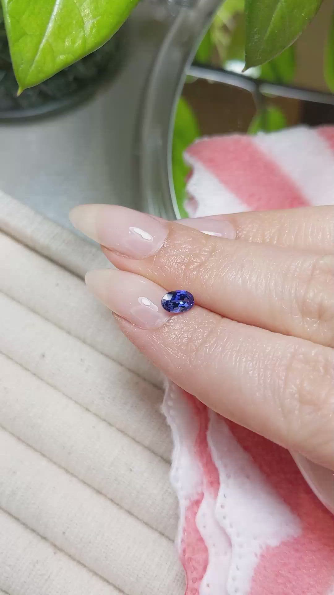 0.59 Ct. Blue Sapphire from Ceylon (Sri Lanka) Size Video